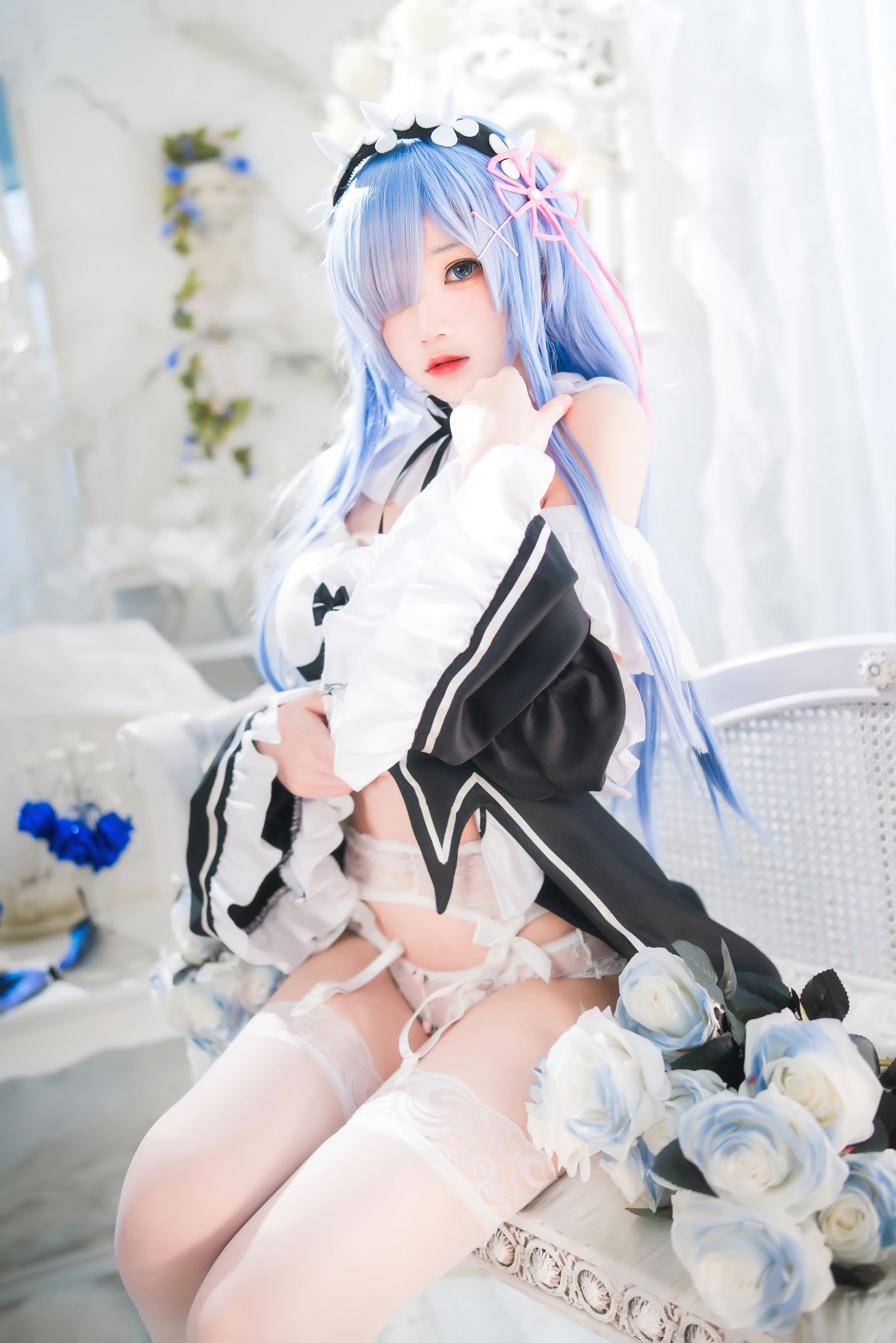 [福利COS] 桜桃喵 - 长发蕾姆