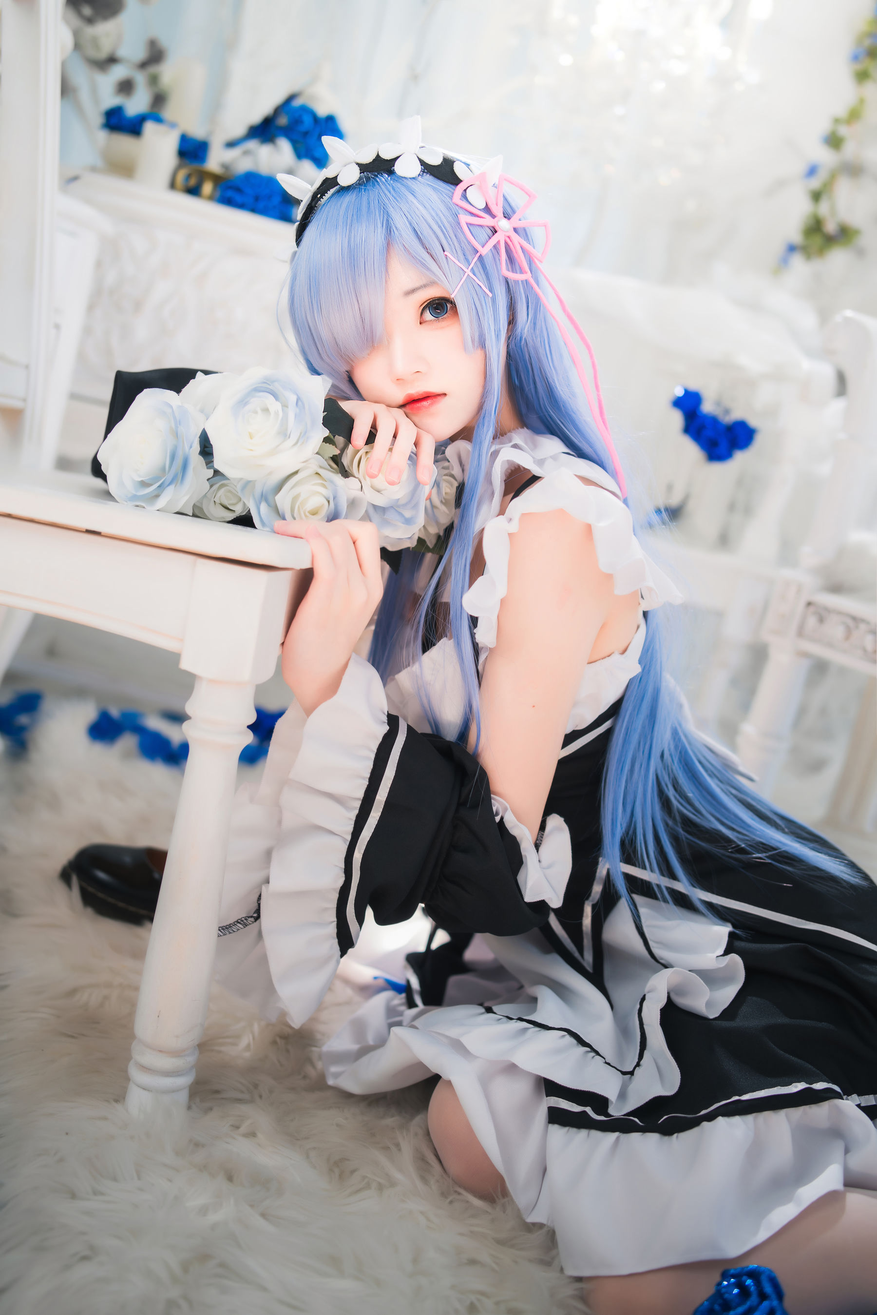 [福利COS] 桜桃喵 - 长发蕾姆