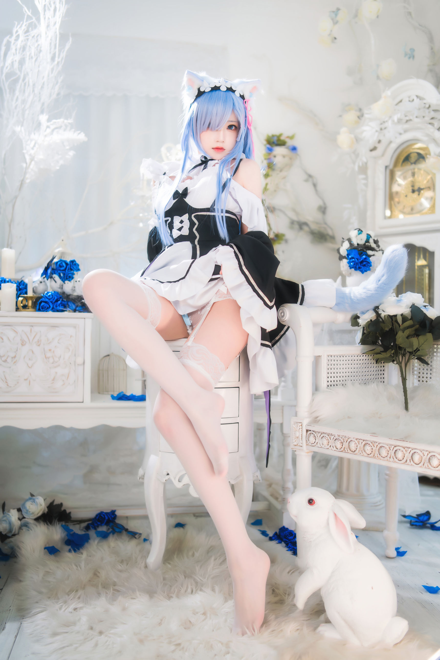 [福利COS] 桜桃喵 - 长发蕾姆