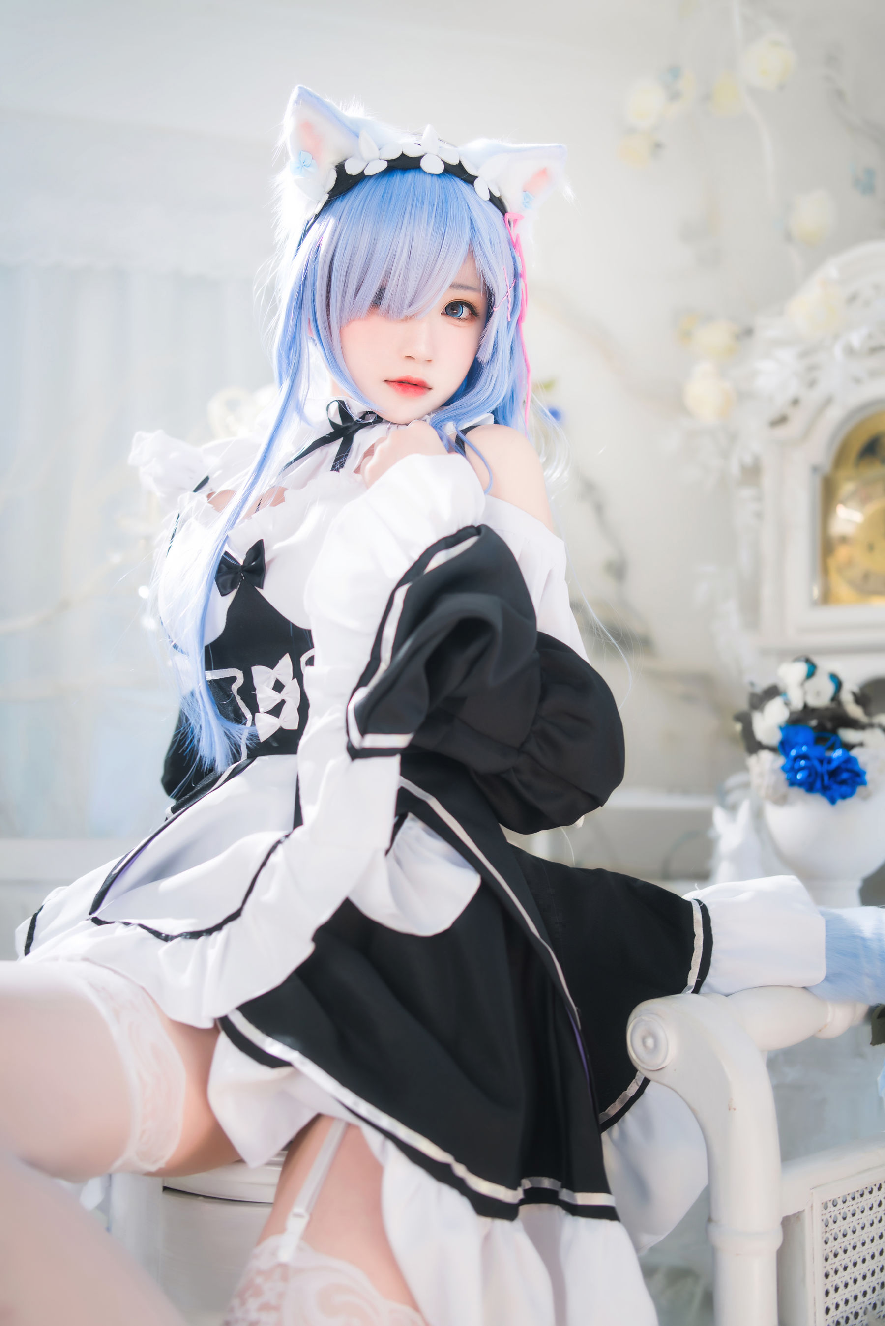 [福利COS] 桜桃喵 - 长发蕾姆