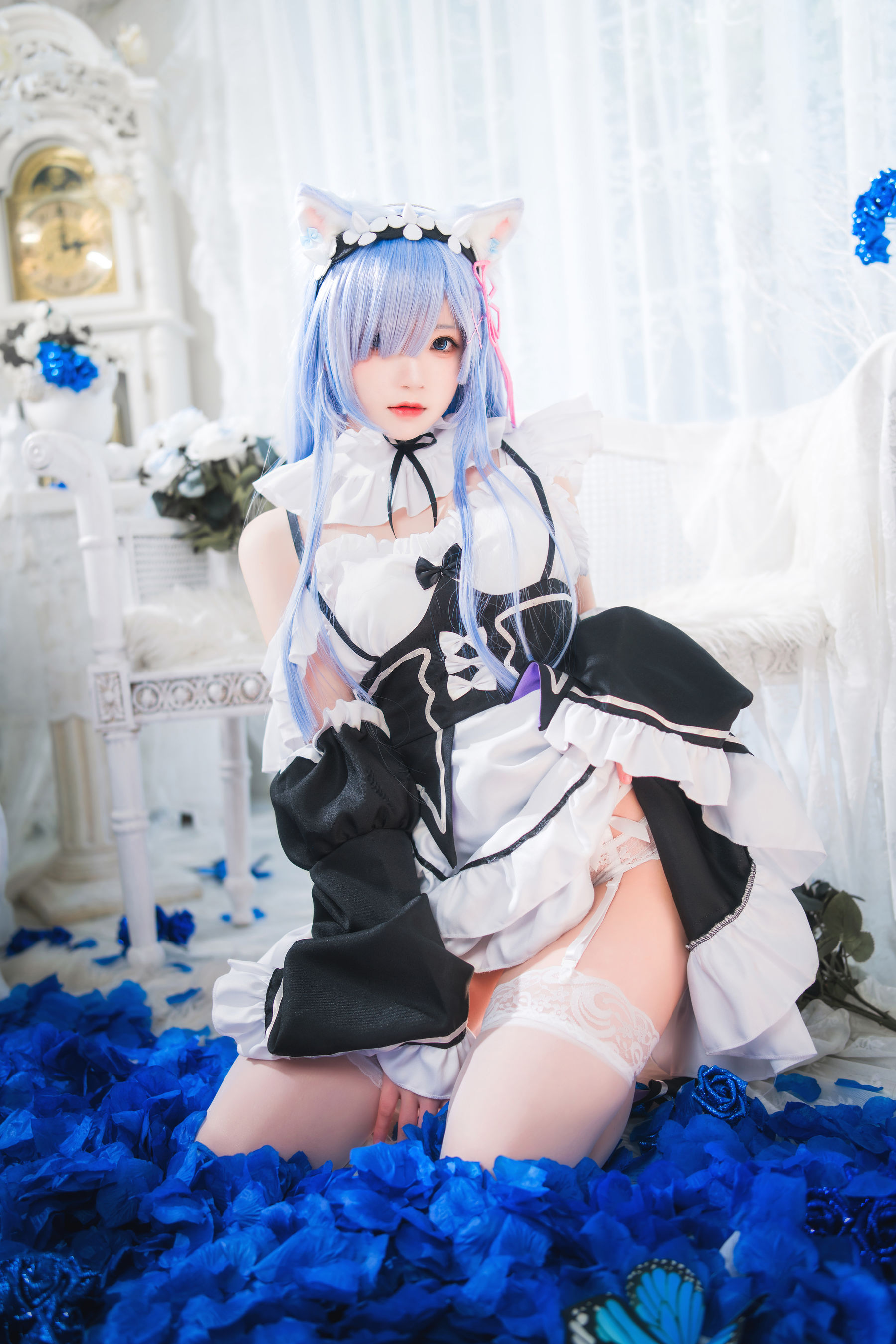[福利COS] 桜桃喵 - 长发蕾姆