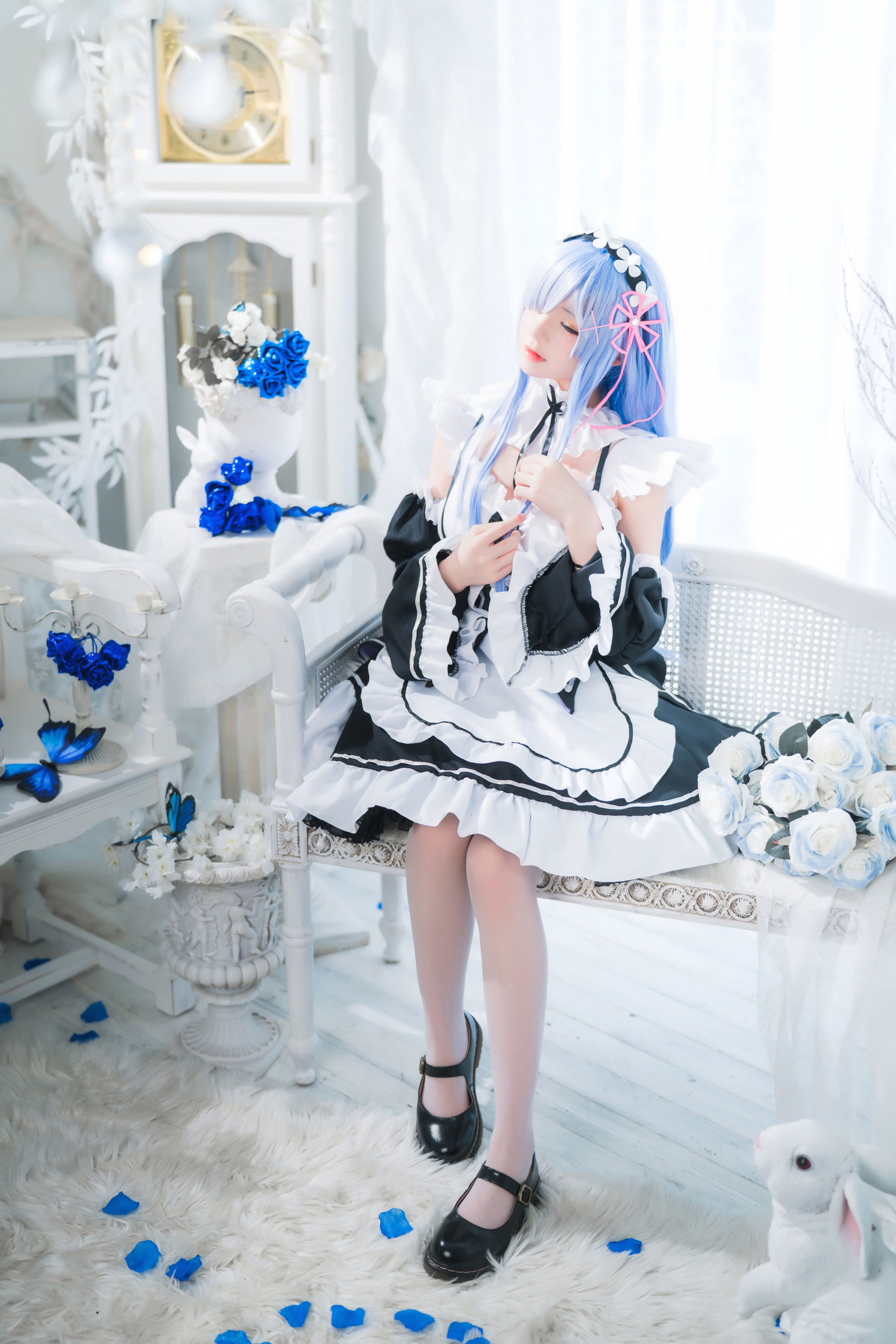 [福利COS] 桜桃喵 - 长发蕾姆