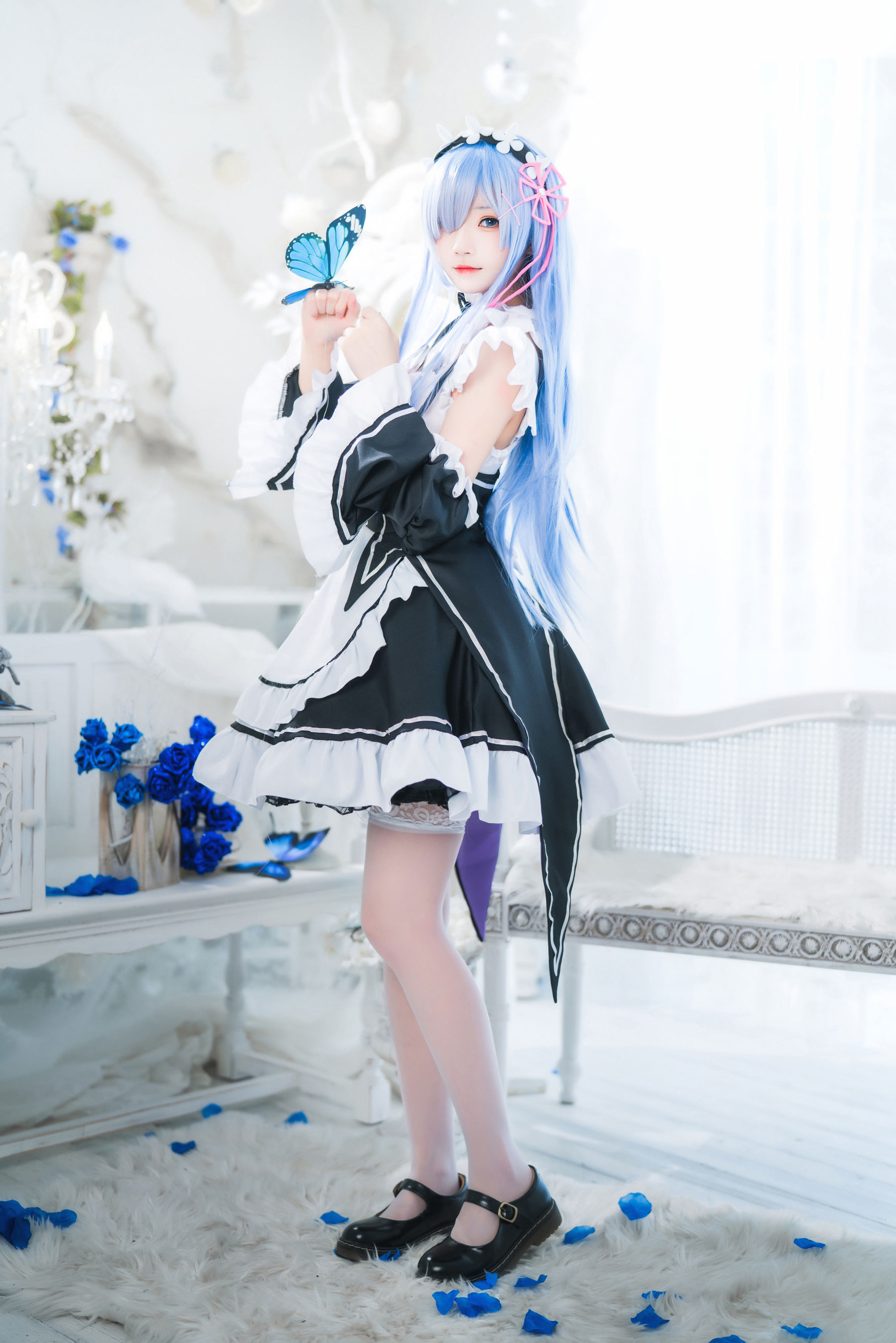 [福利COS] 桜桃喵 - 长发蕾姆