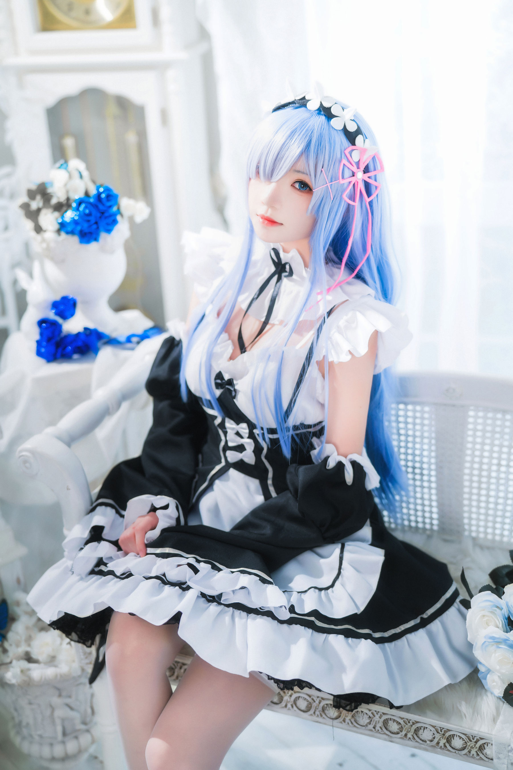 [福利COS] 桜桃喵 - 长发蕾姆