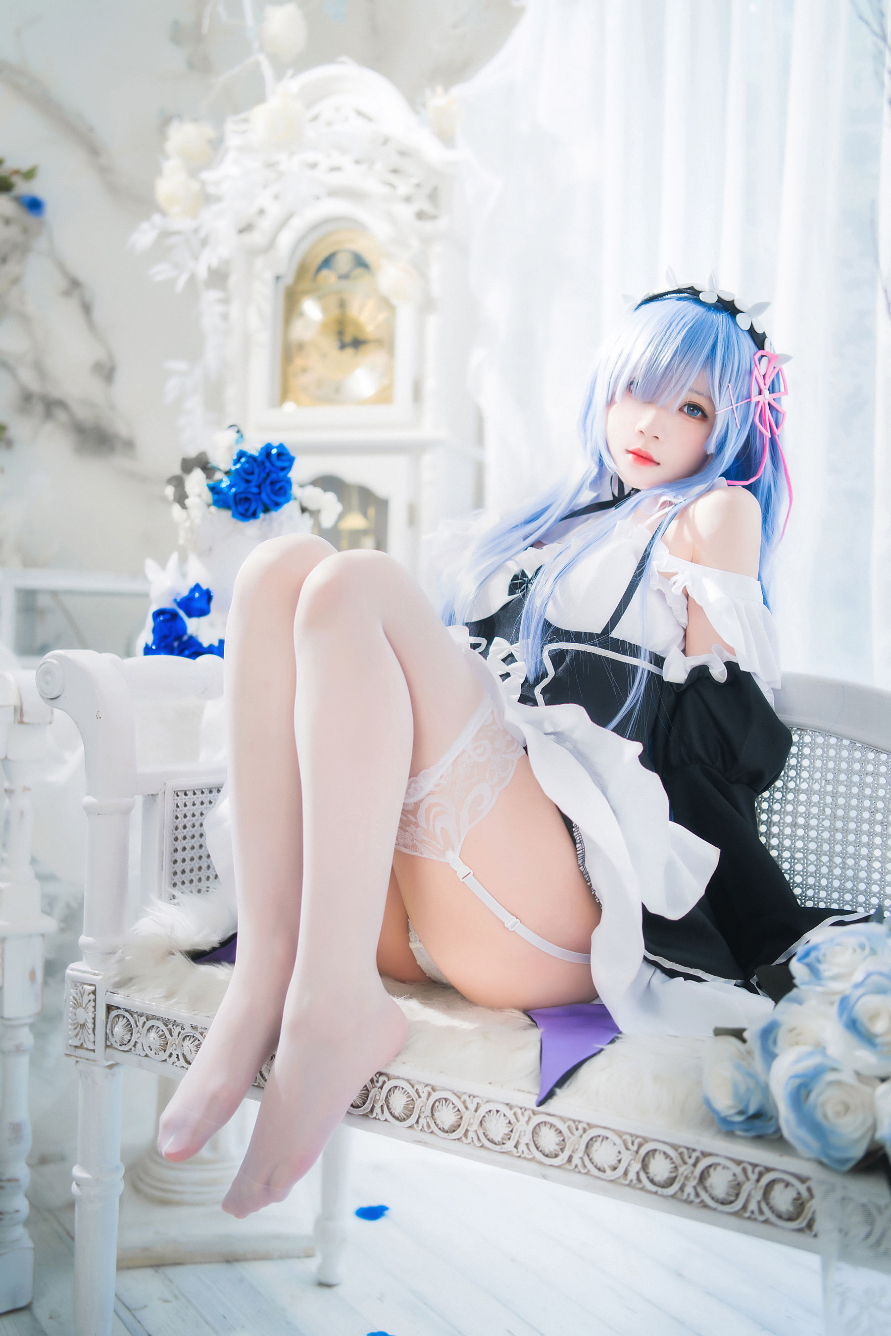 [福利COS] 桜桃喵 - 长发蕾姆