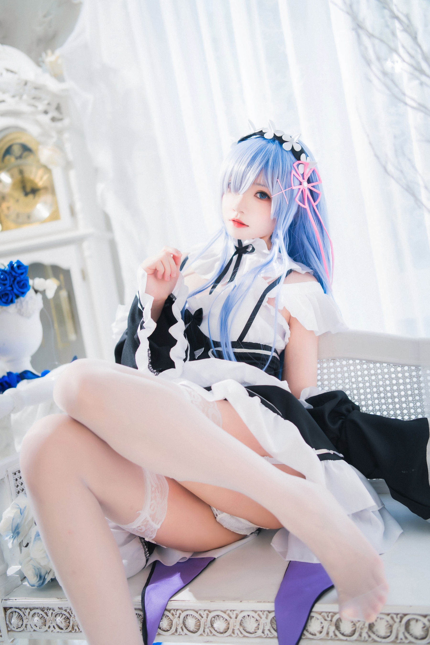 [福利COS] 桜桃喵 - 长发蕾姆
