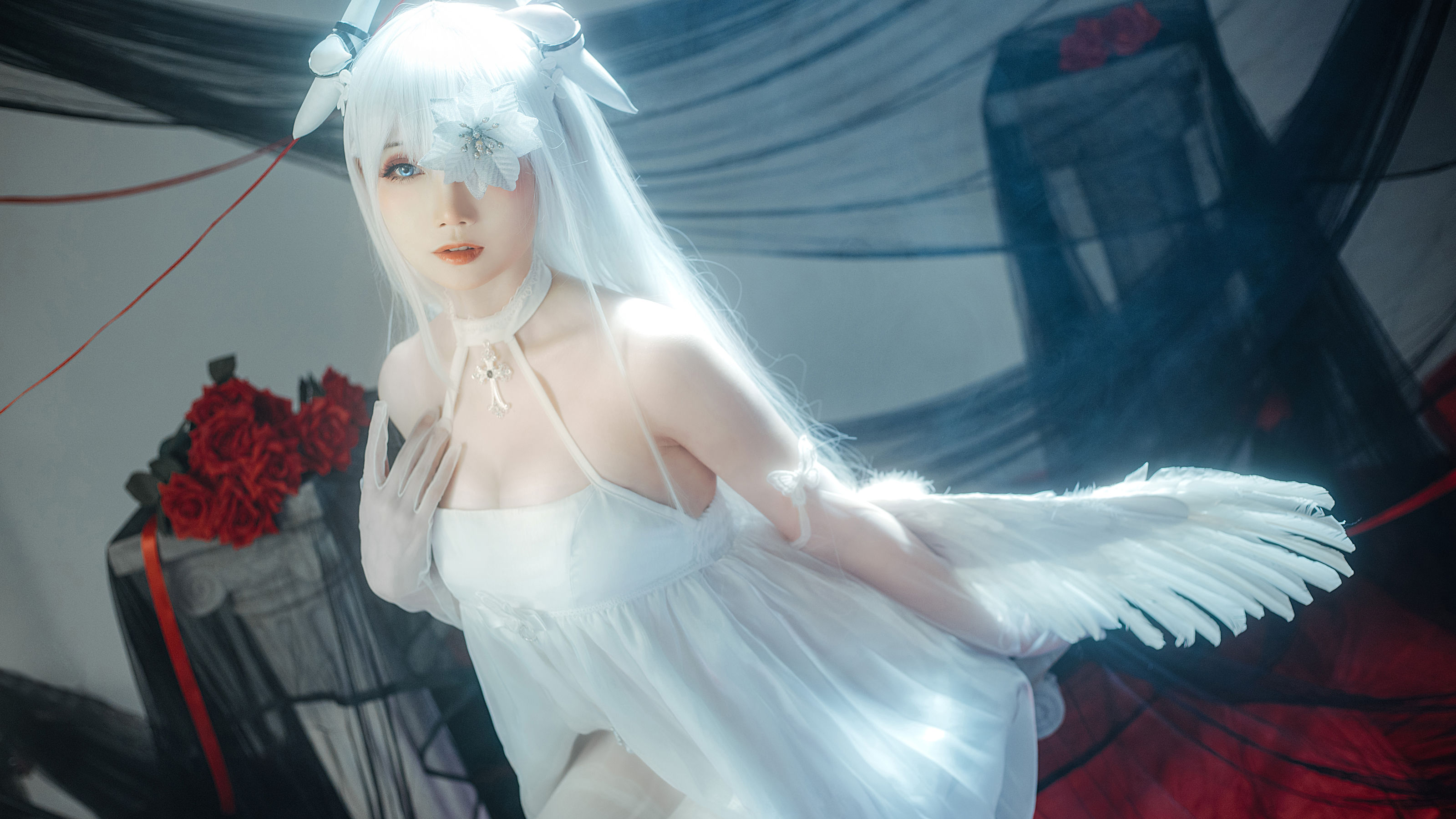 [福利COS] 焖焖碳&Tomoyo酱 - 碧蓝航线 埃姆登 双黑白夜之主