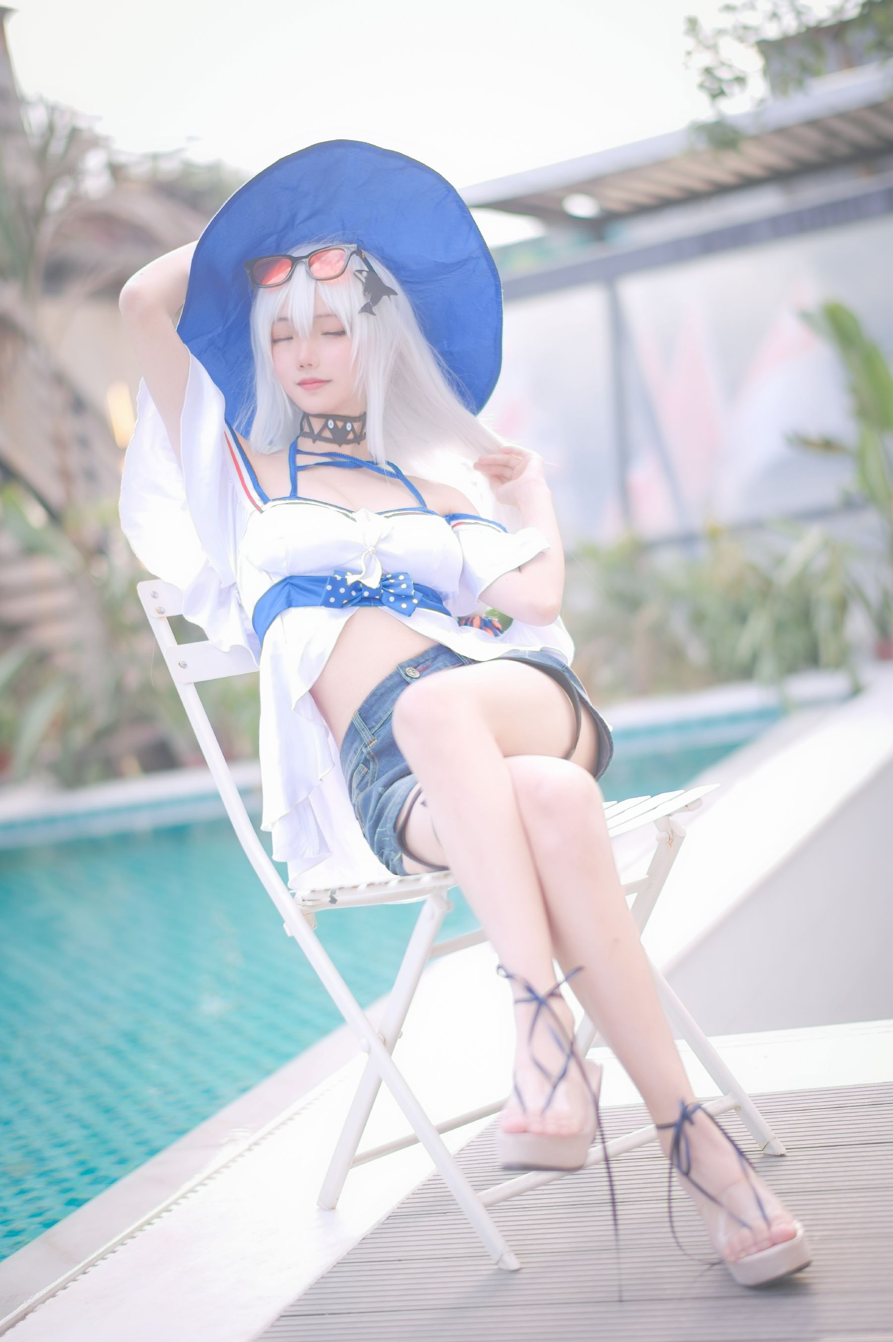 [福利COS] 花柒Hana - 斯卡蒂泳装
