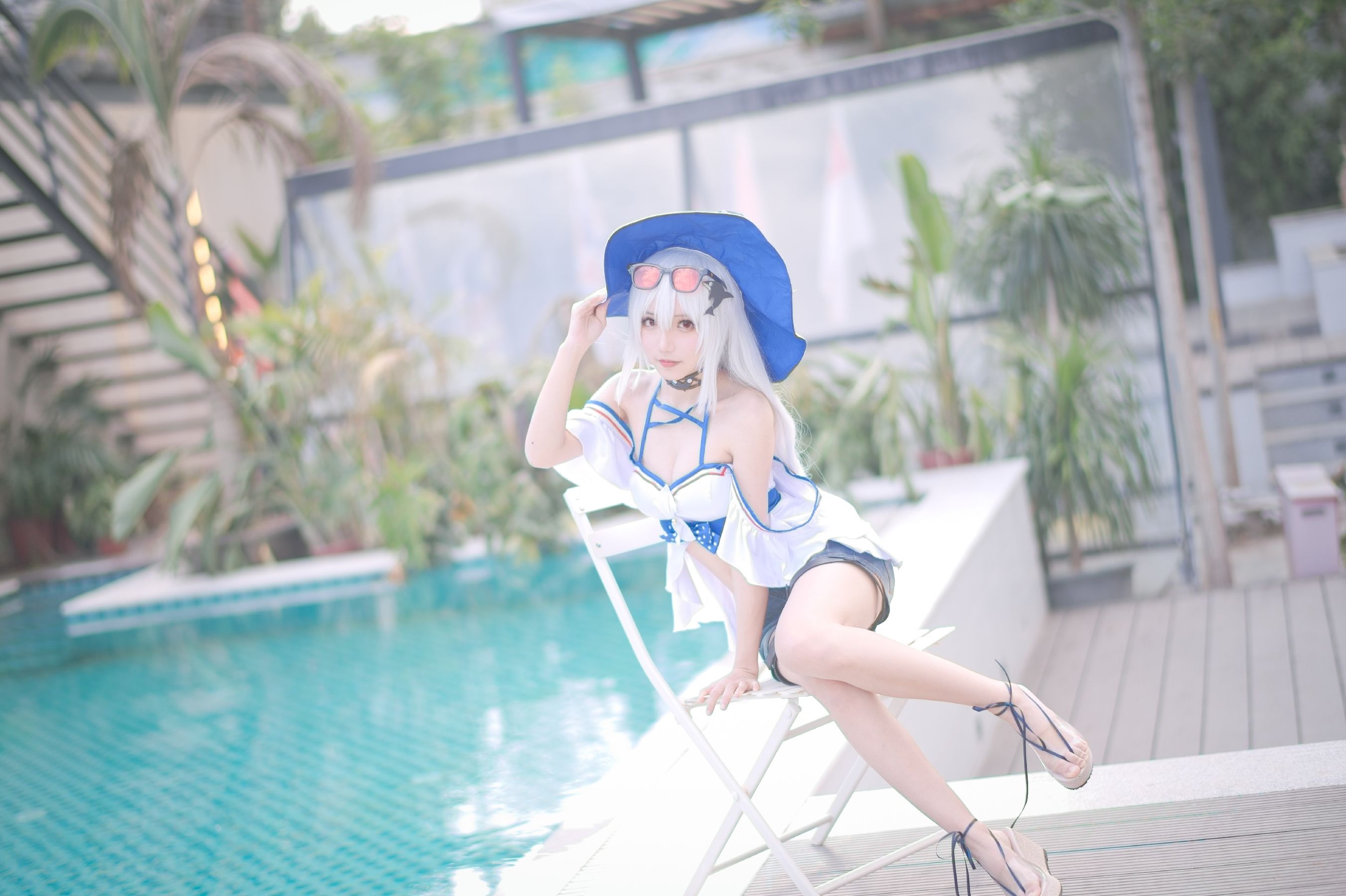 [福利COS] 花柒Hana - 斯卡蒂泳装
