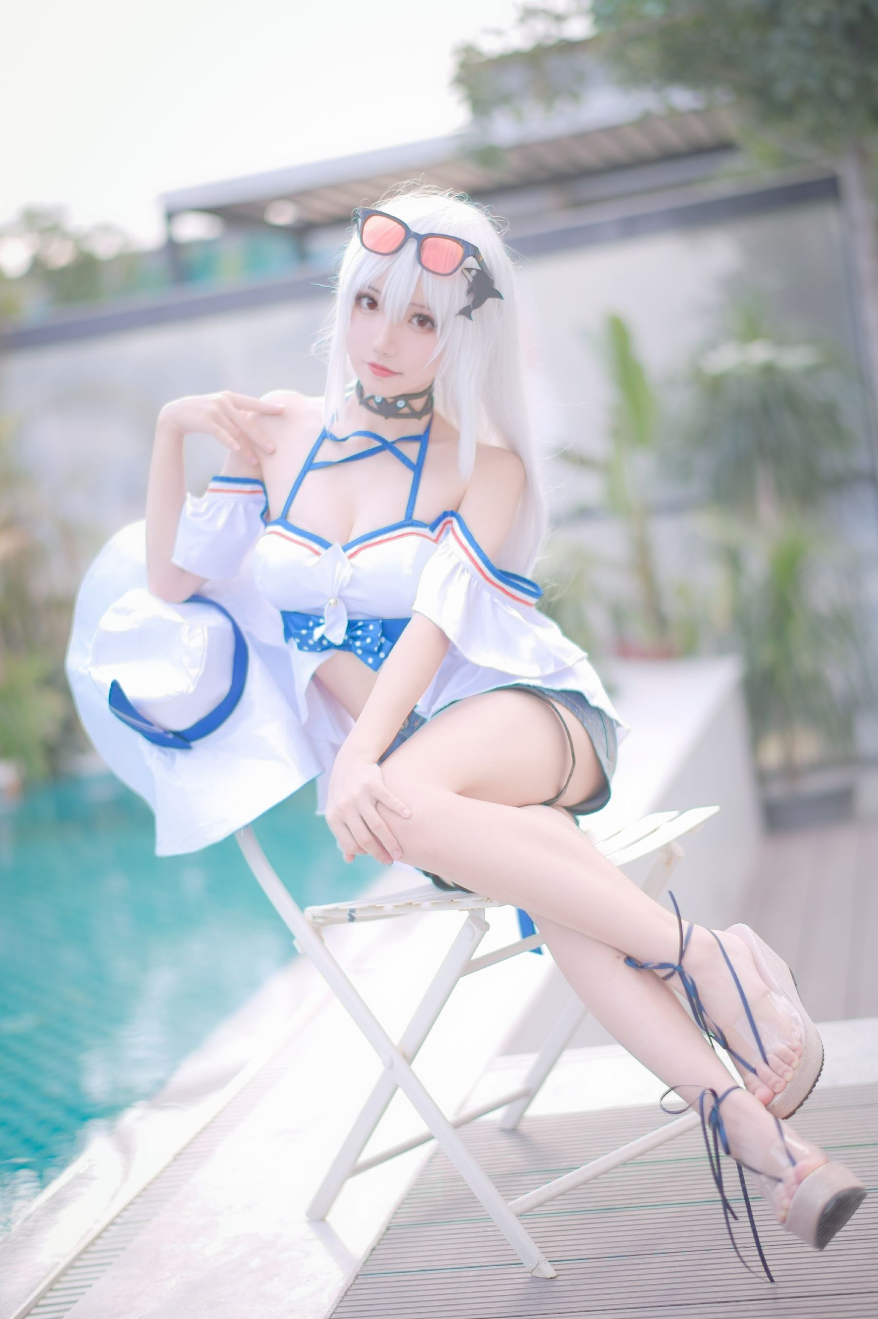 [福利COS] 花柒Hana - 斯卡蒂泳装