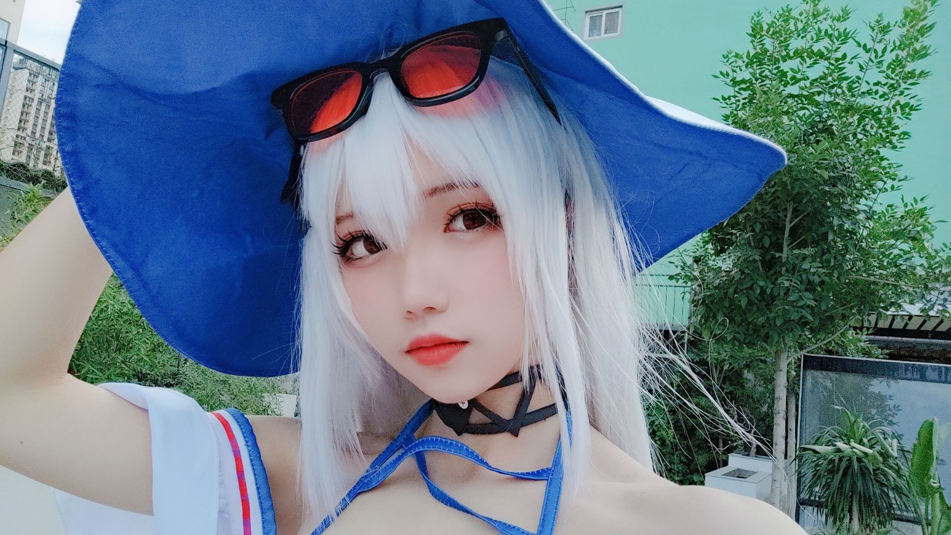 [福利COS] 花柒Hana - 斯卡蒂泳装