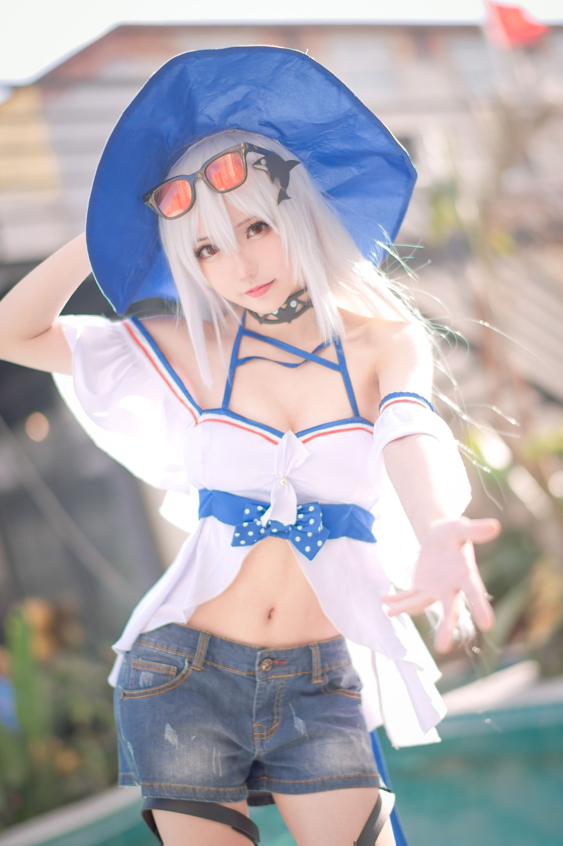 [福利COS] 花柒Hana - 斯卡蒂泳装