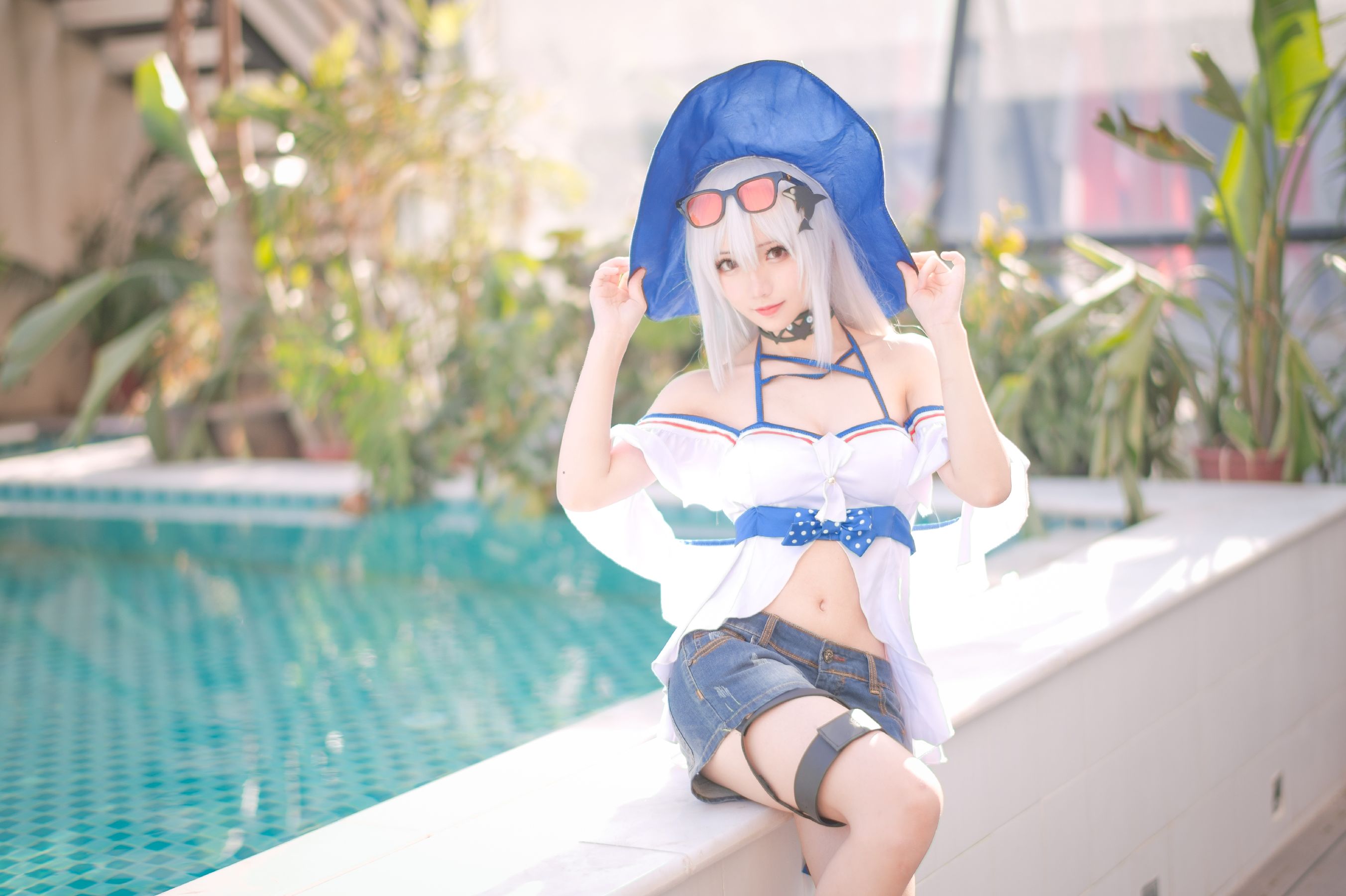 [福利COS] 花柒Hana - 斯卡蒂泳装