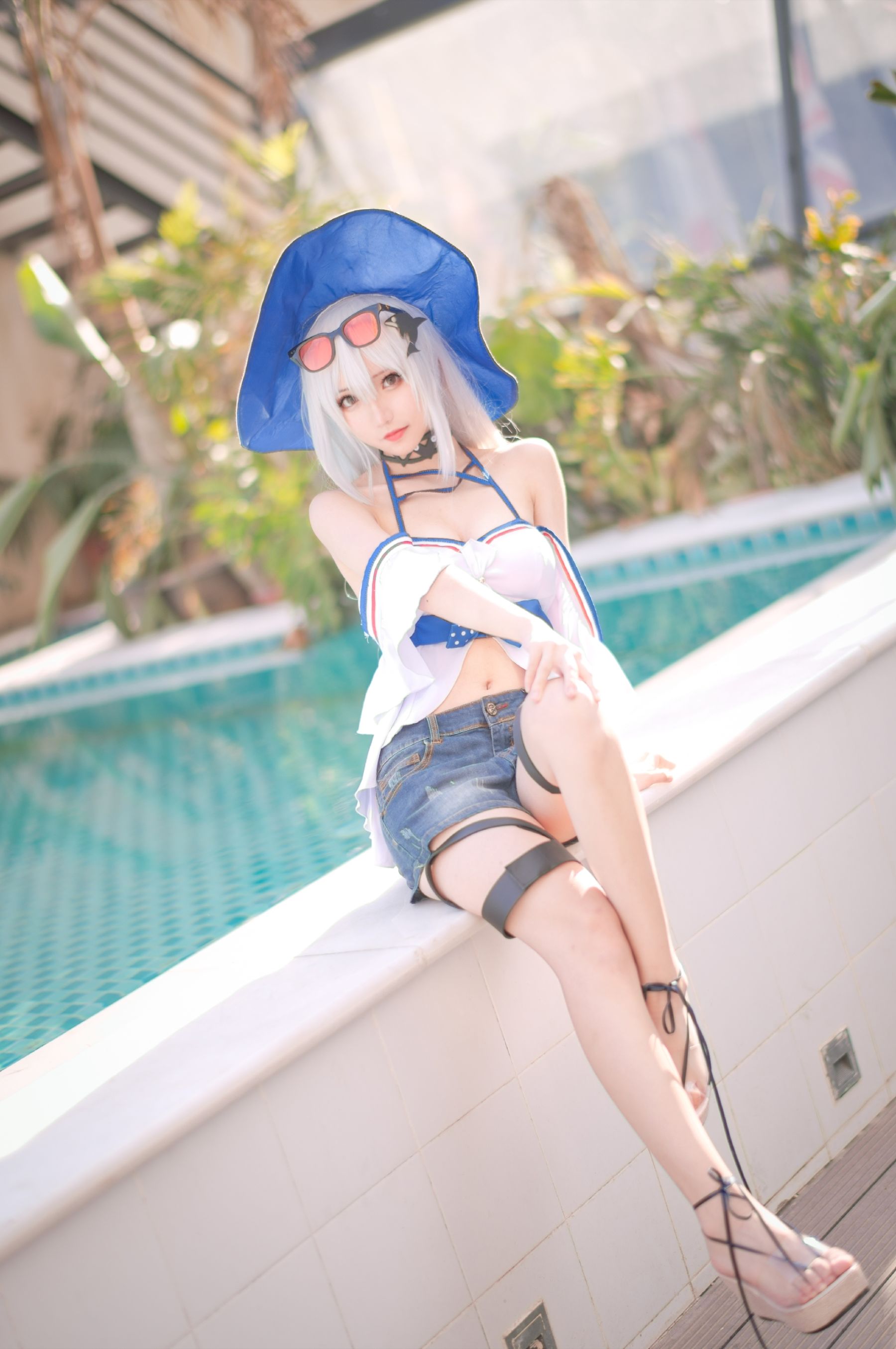 [福利COS] 花柒Hana - 斯卡蒂泳装