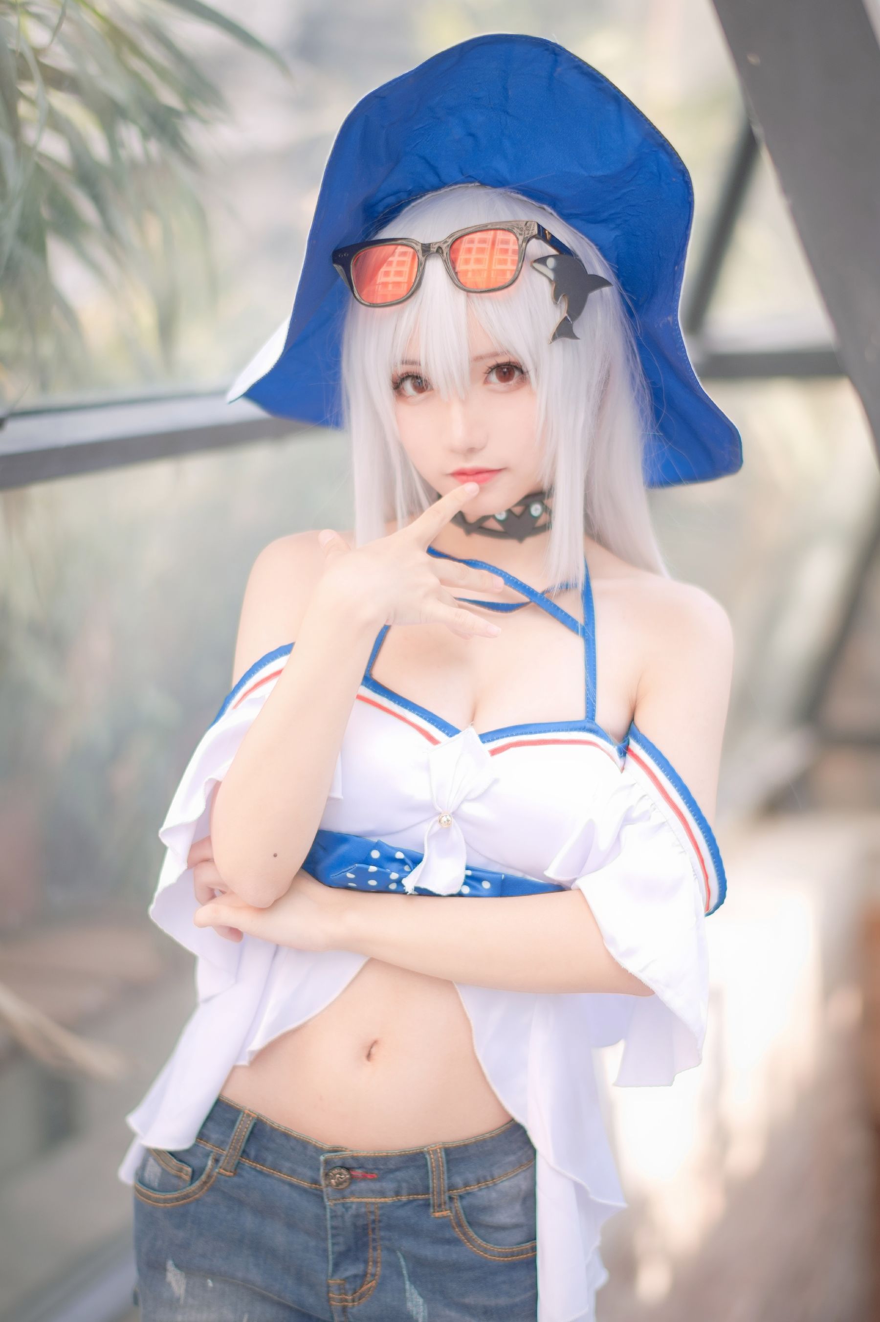 [福利COS] 花柒Hana - 斯卡蒂泳装