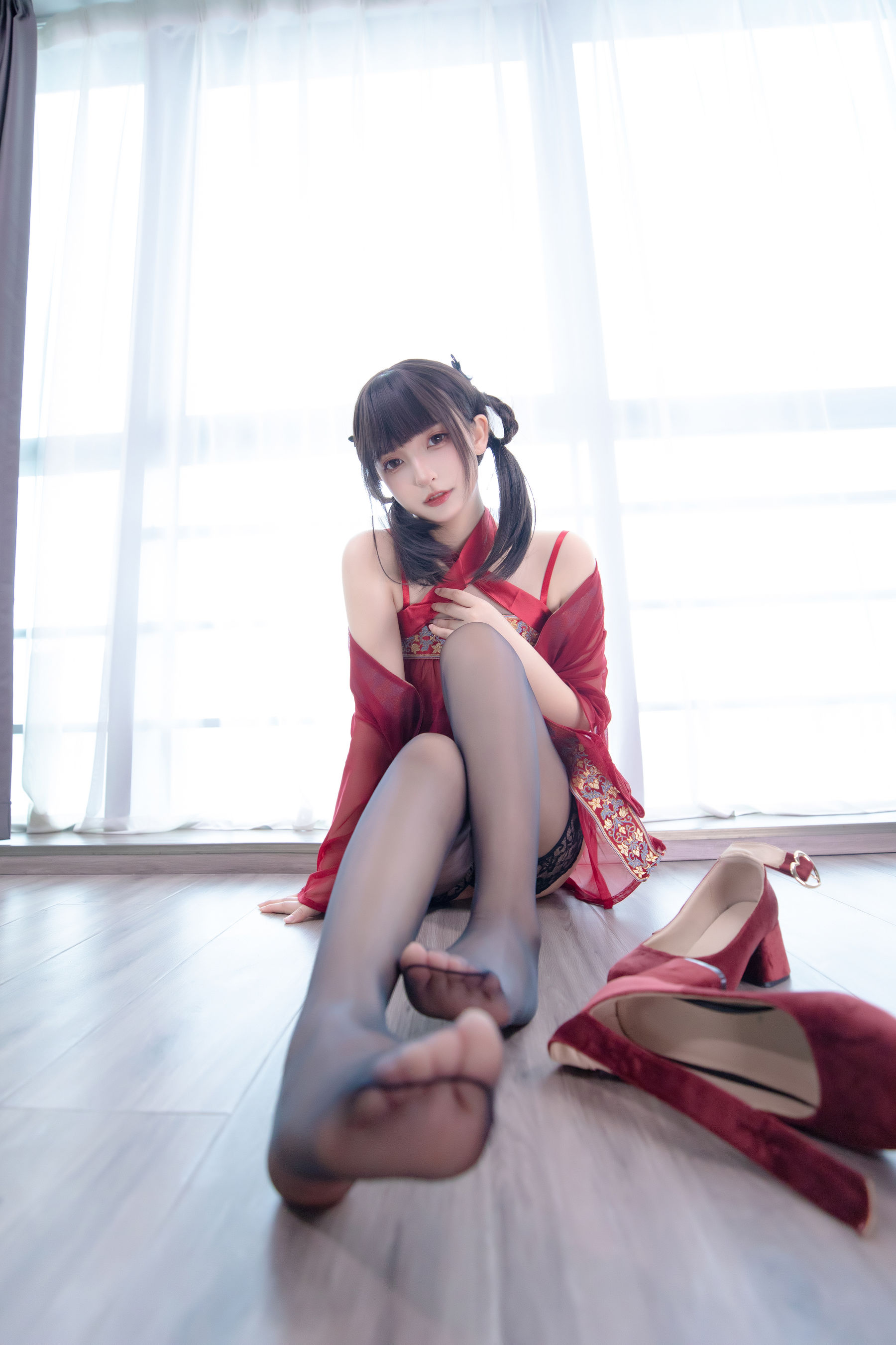 [福利COS] 萝莉神楽板真冬 之唐宫魅影