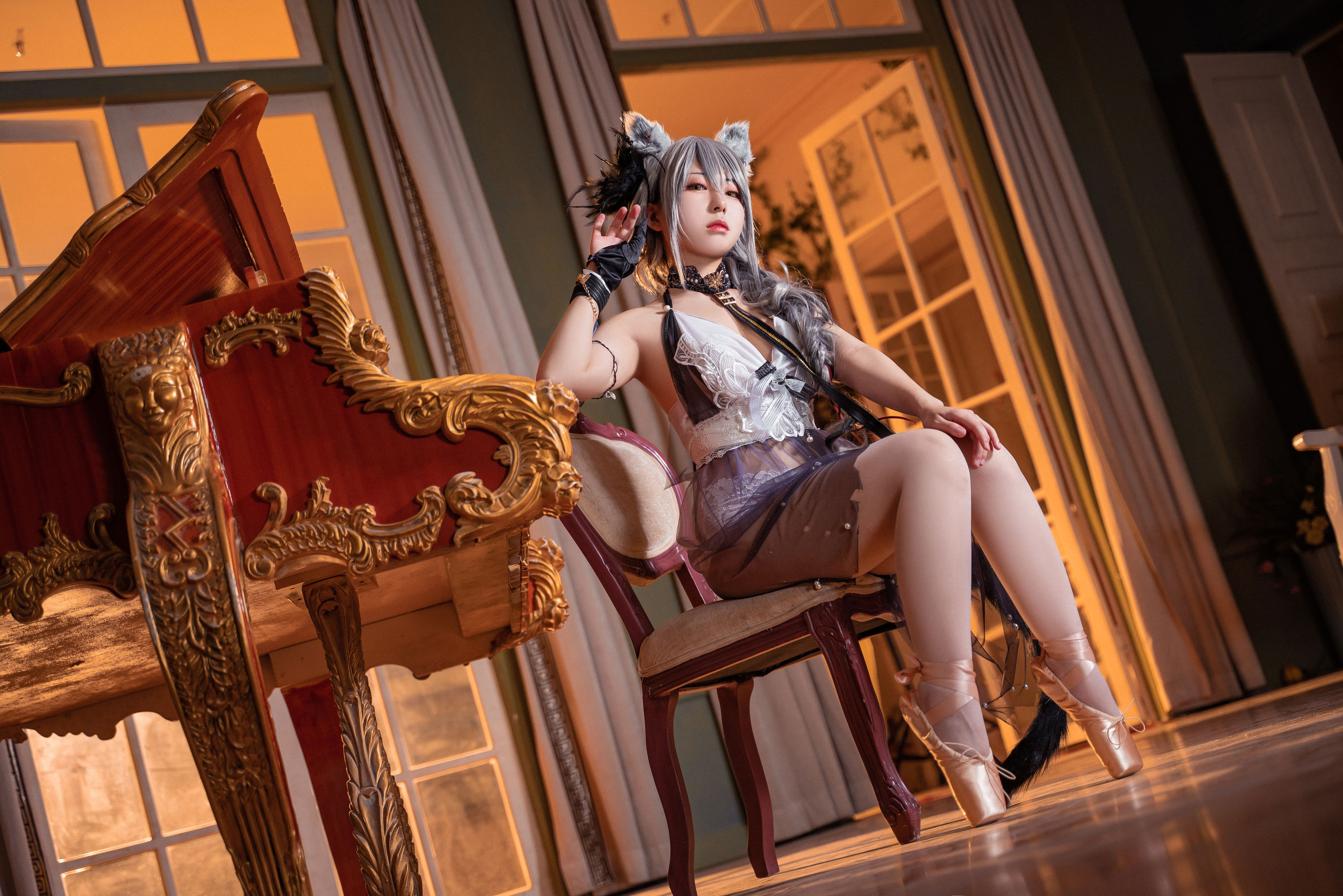 [福利COS] 虎森森 - 黑芭蕾