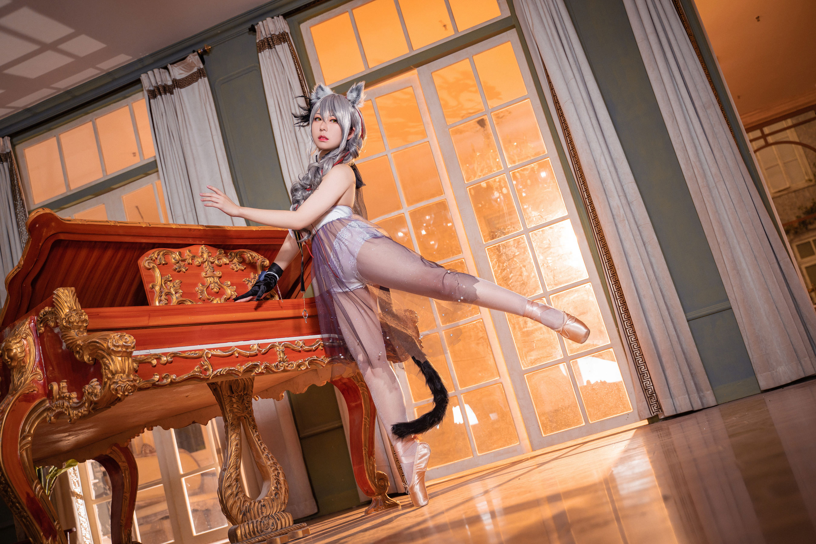 [福利COS] 虎森森 - 黑芭蕾