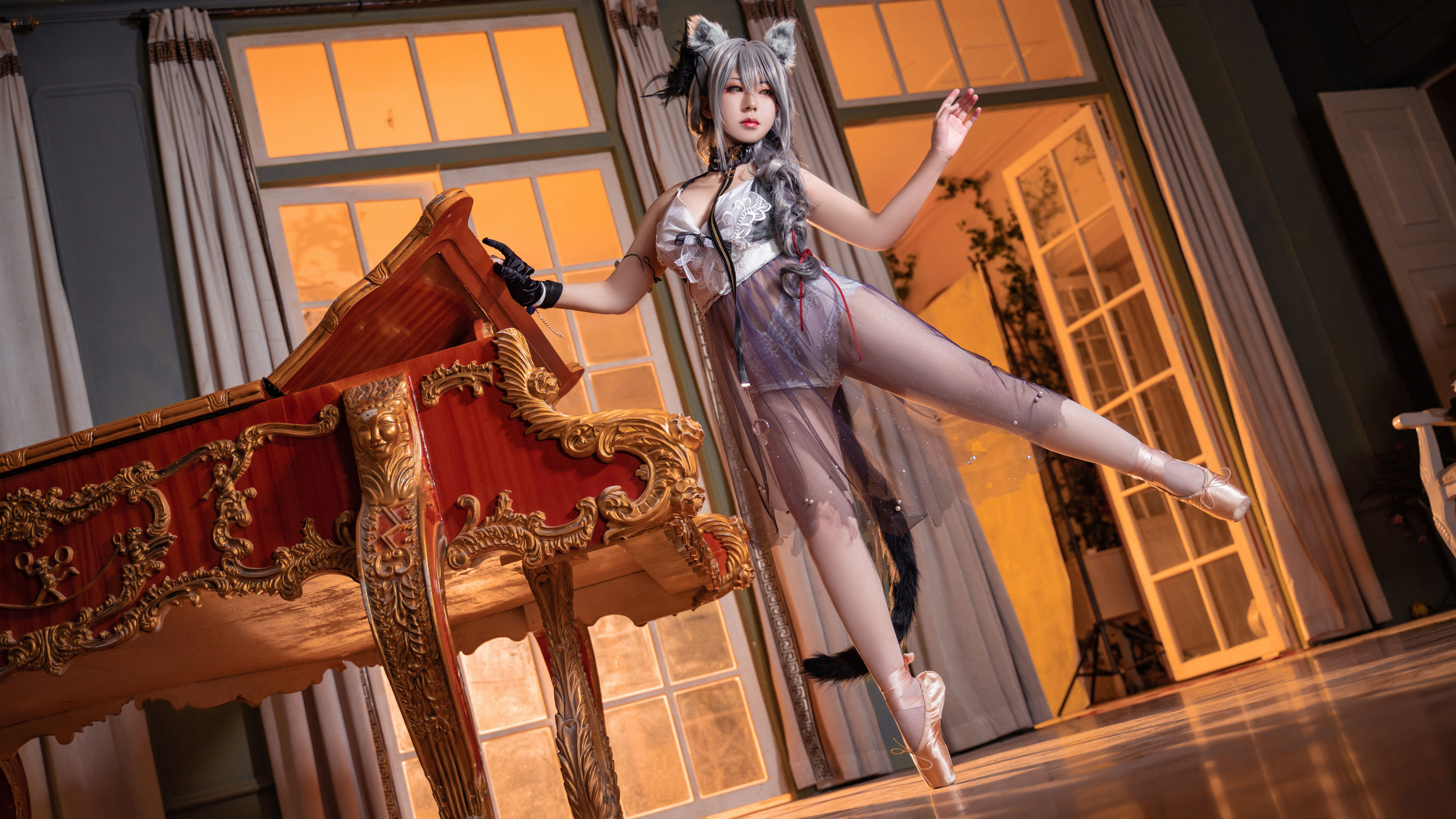 [福利COS] 虎森森 - 黑芭蕾