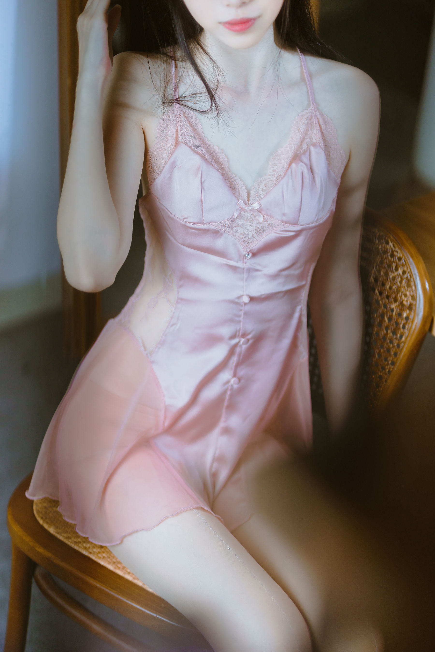 [福利COS] 许岚(叁月life) - 半透粉纱
