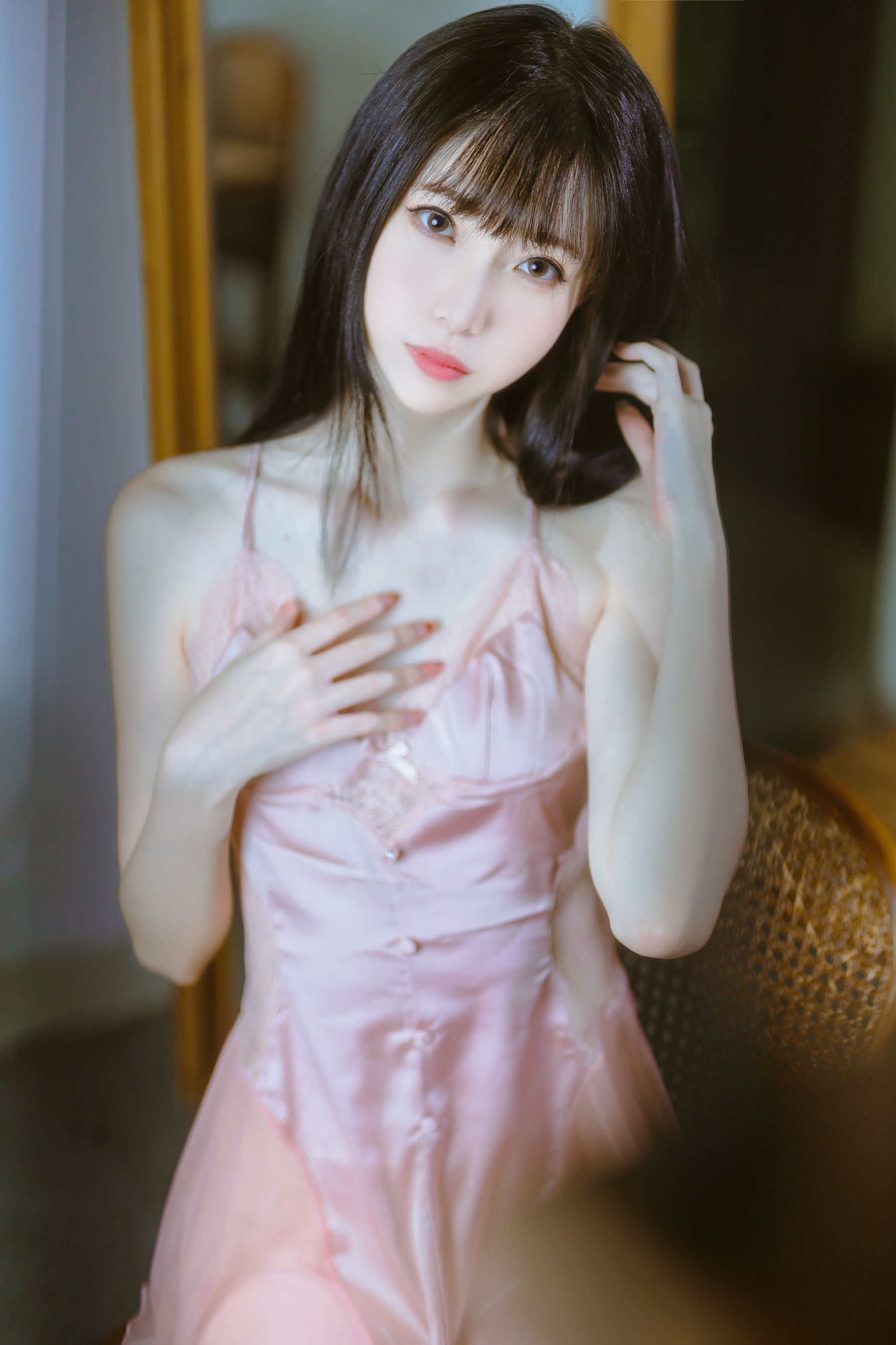 [福利COS] 许岚(叁月life) - 半透粉纱