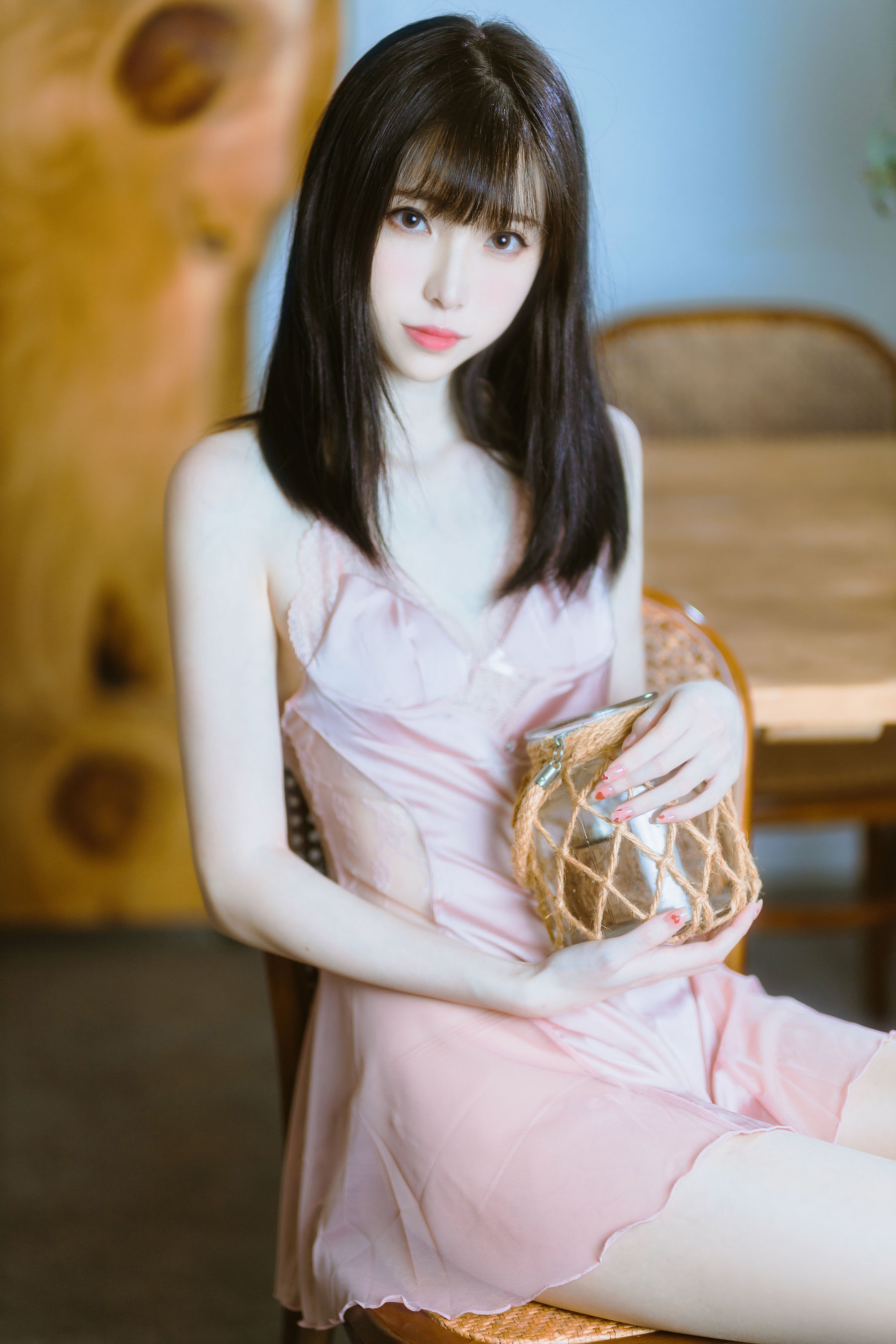 [福利COS] 许岚(叁月life) - 半透粉纱