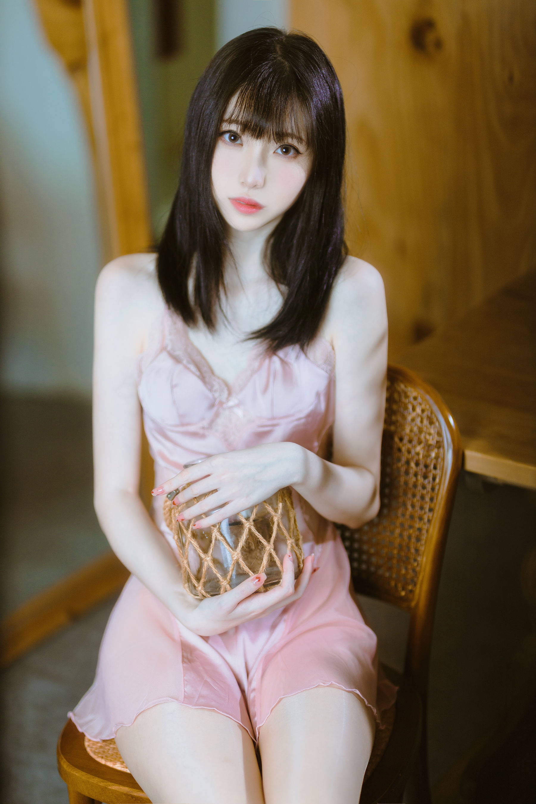 [福利COS] 许岚(叁月life) - 半透粉纱