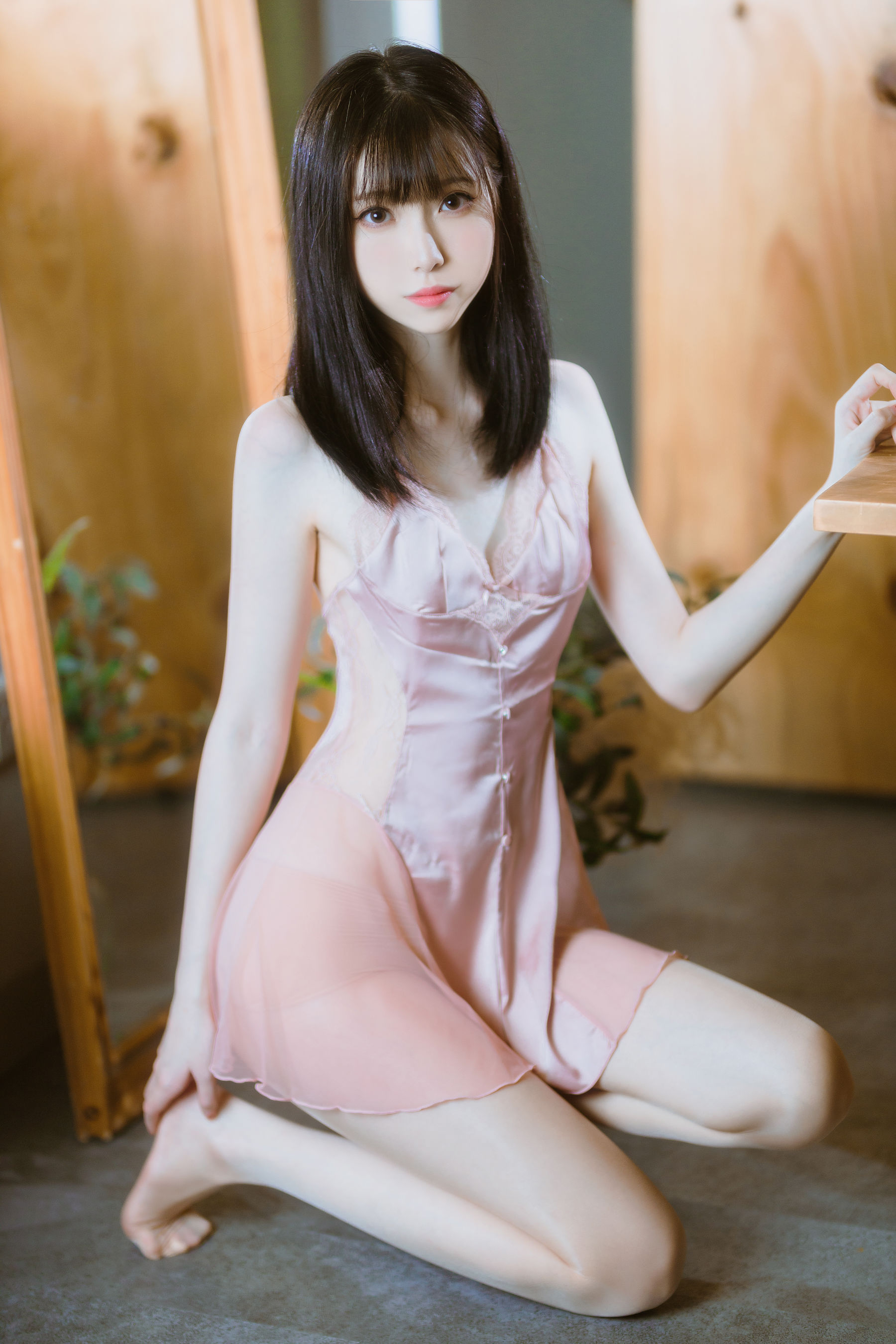 [福利COS] 许岚(叁月life) - 半透粉纱