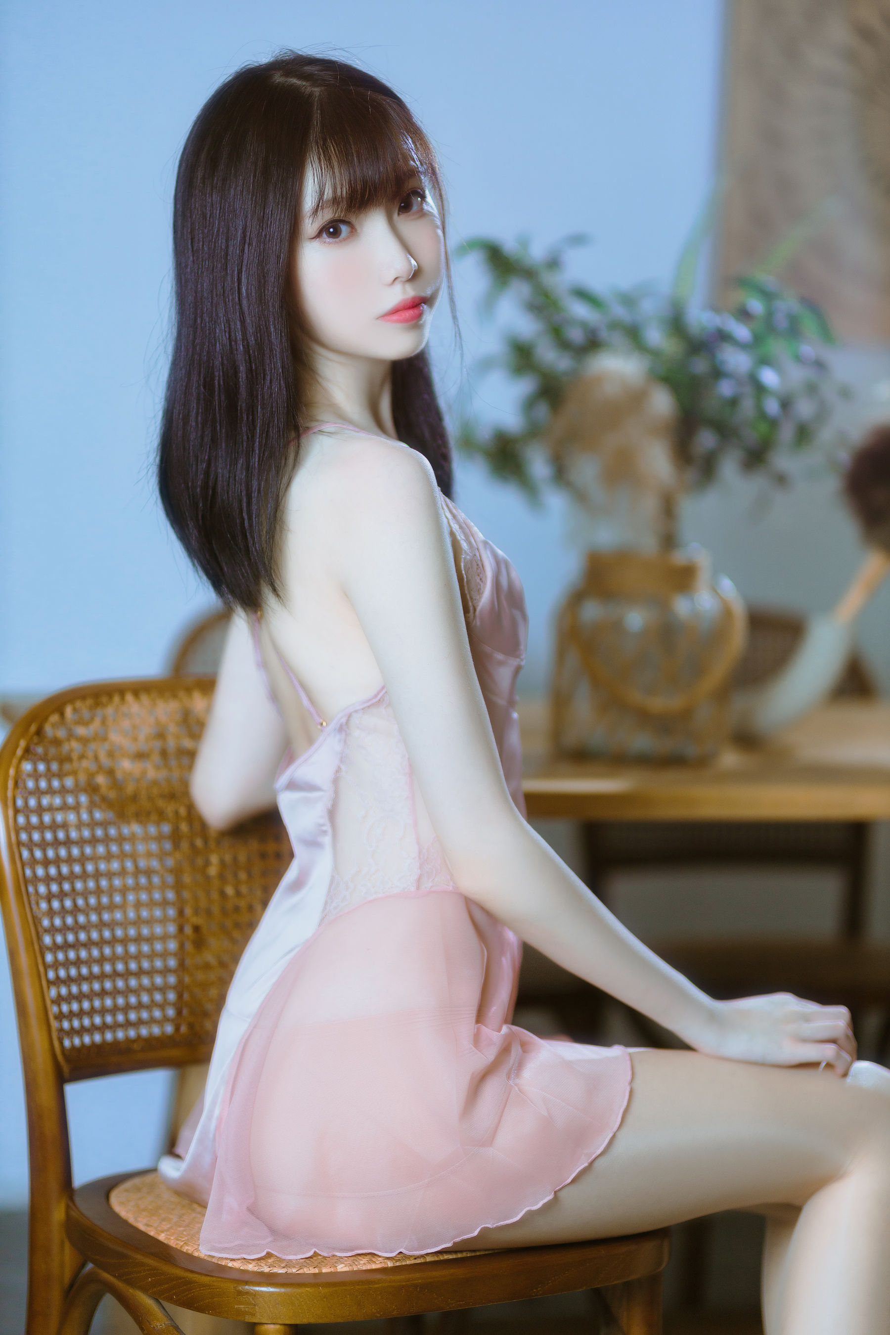 [福利COS] 许岚(叁月life) - 半透粉纱