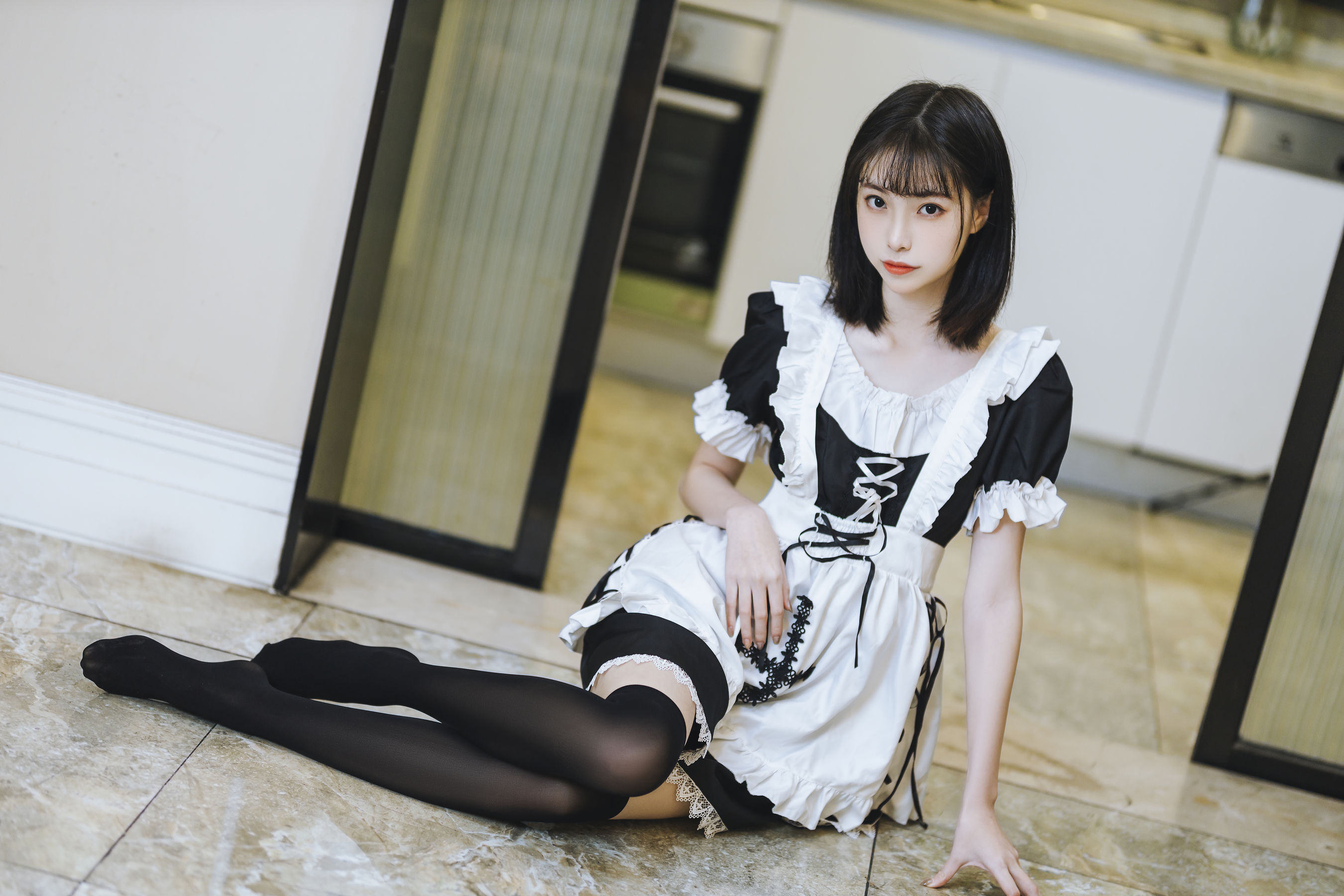 [福利COS] 许岚(叁月life) - 短裙女仆
