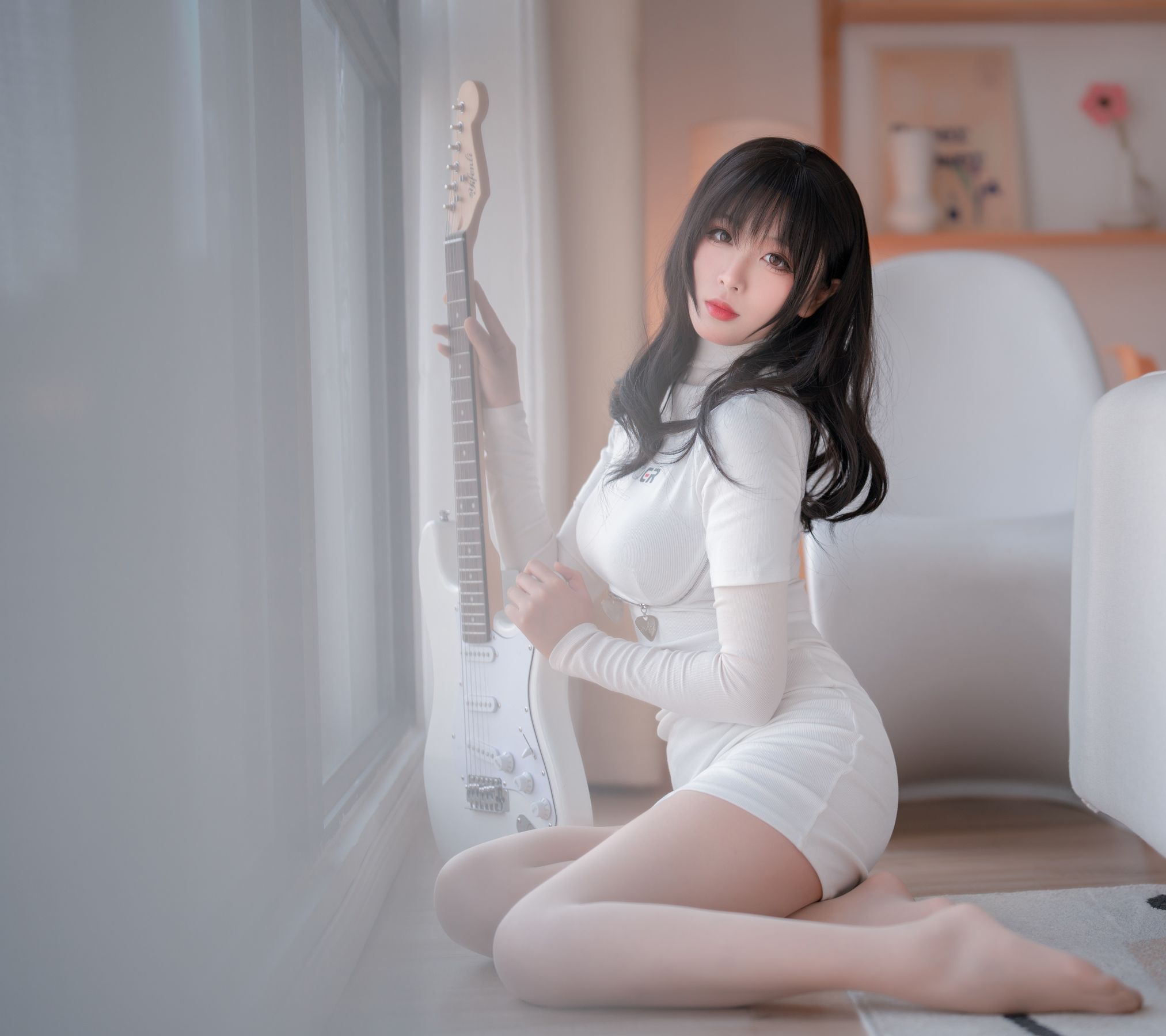 [福利COS] 轩萧学姐 - 吉他妹妹 肉丝套
