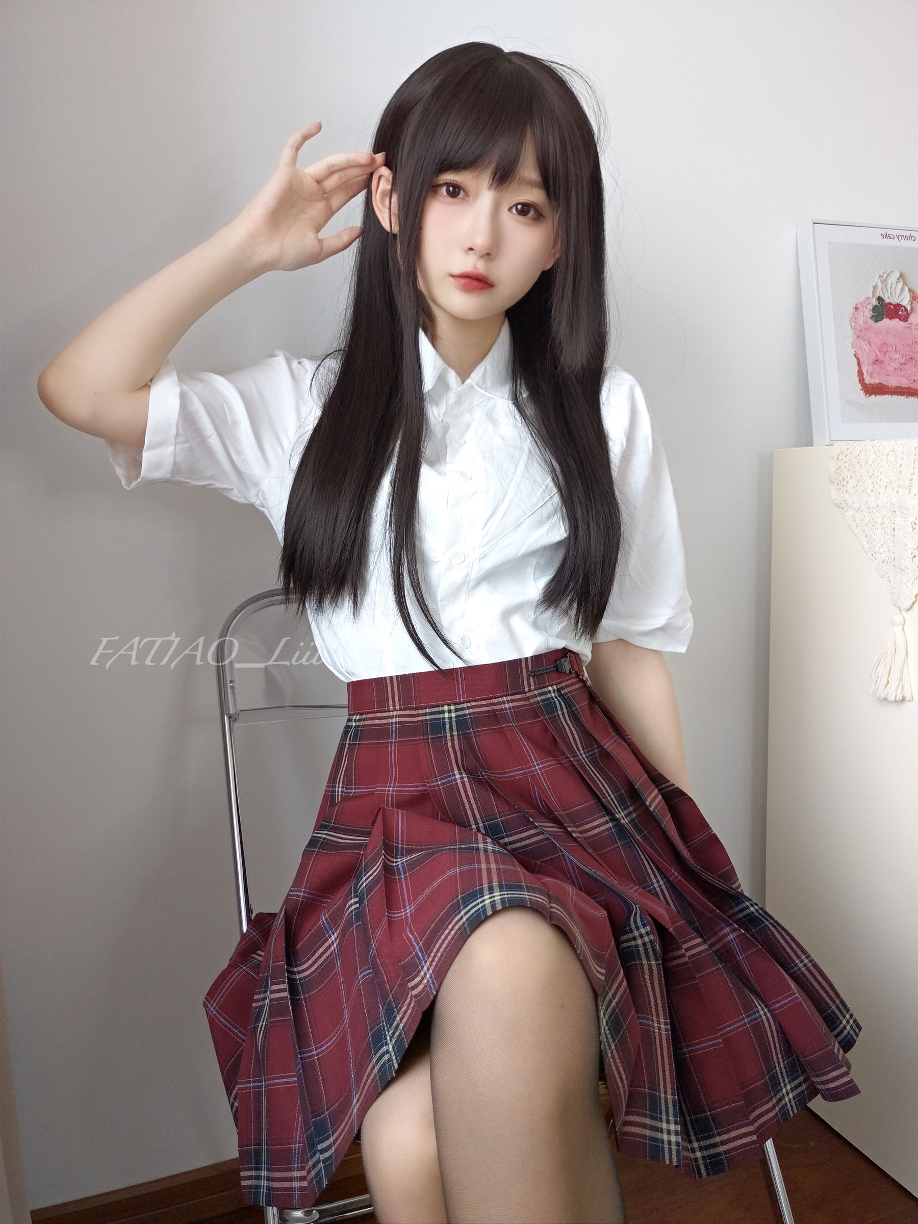 [福利COS] 迷之呆梨(发条少女) - 学姐の黑丝诱惑