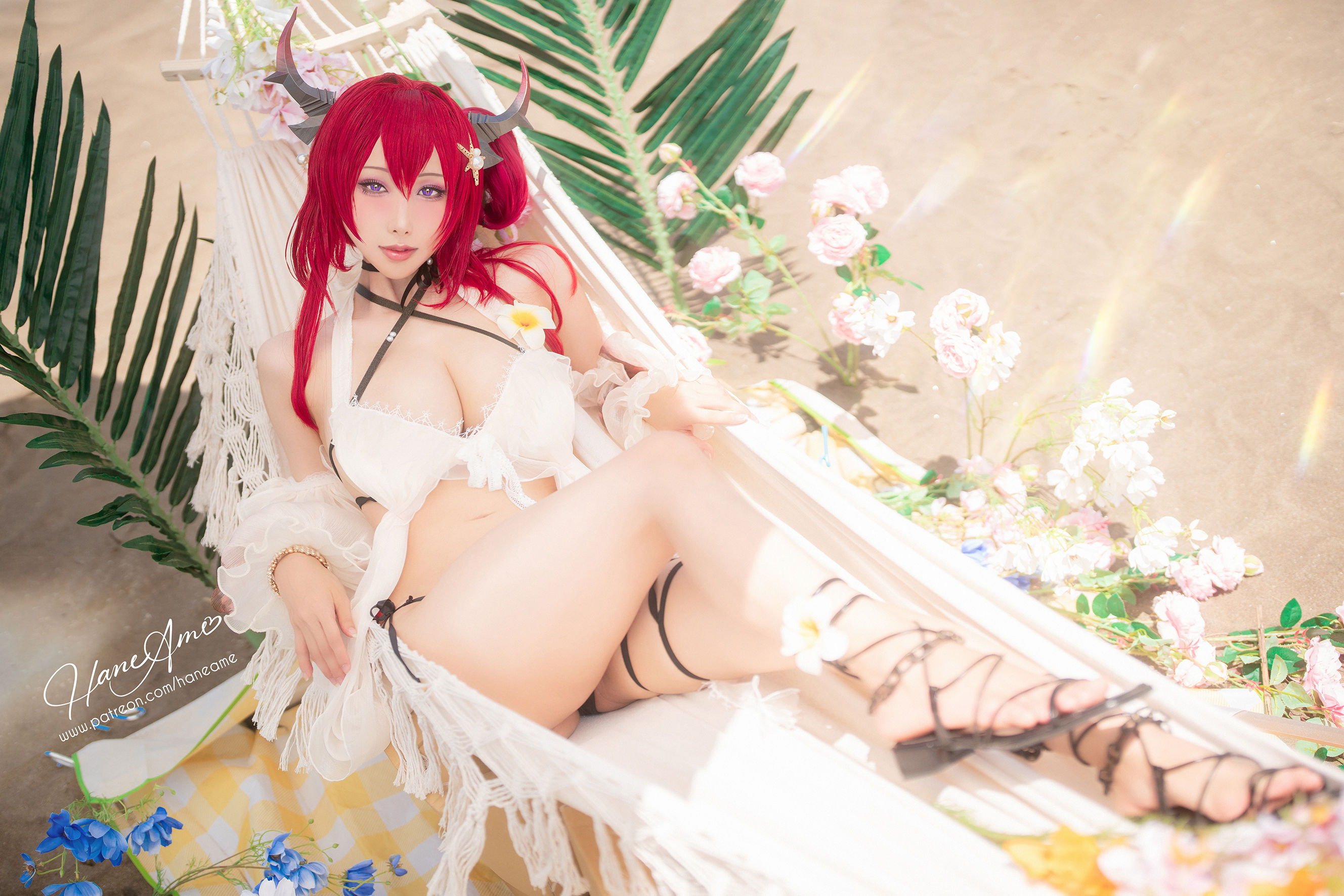 [福利COS] Hane Ame 雨波写真 - Arknights Surtr 泳裝