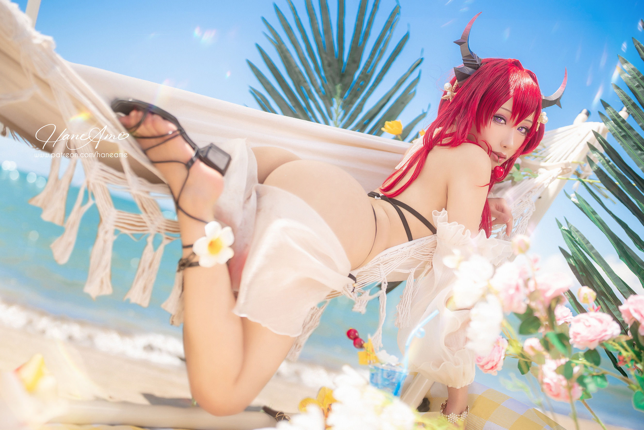 [福利COS] Hane Ame 雨波写真 - Arknights Surtr 泳裝