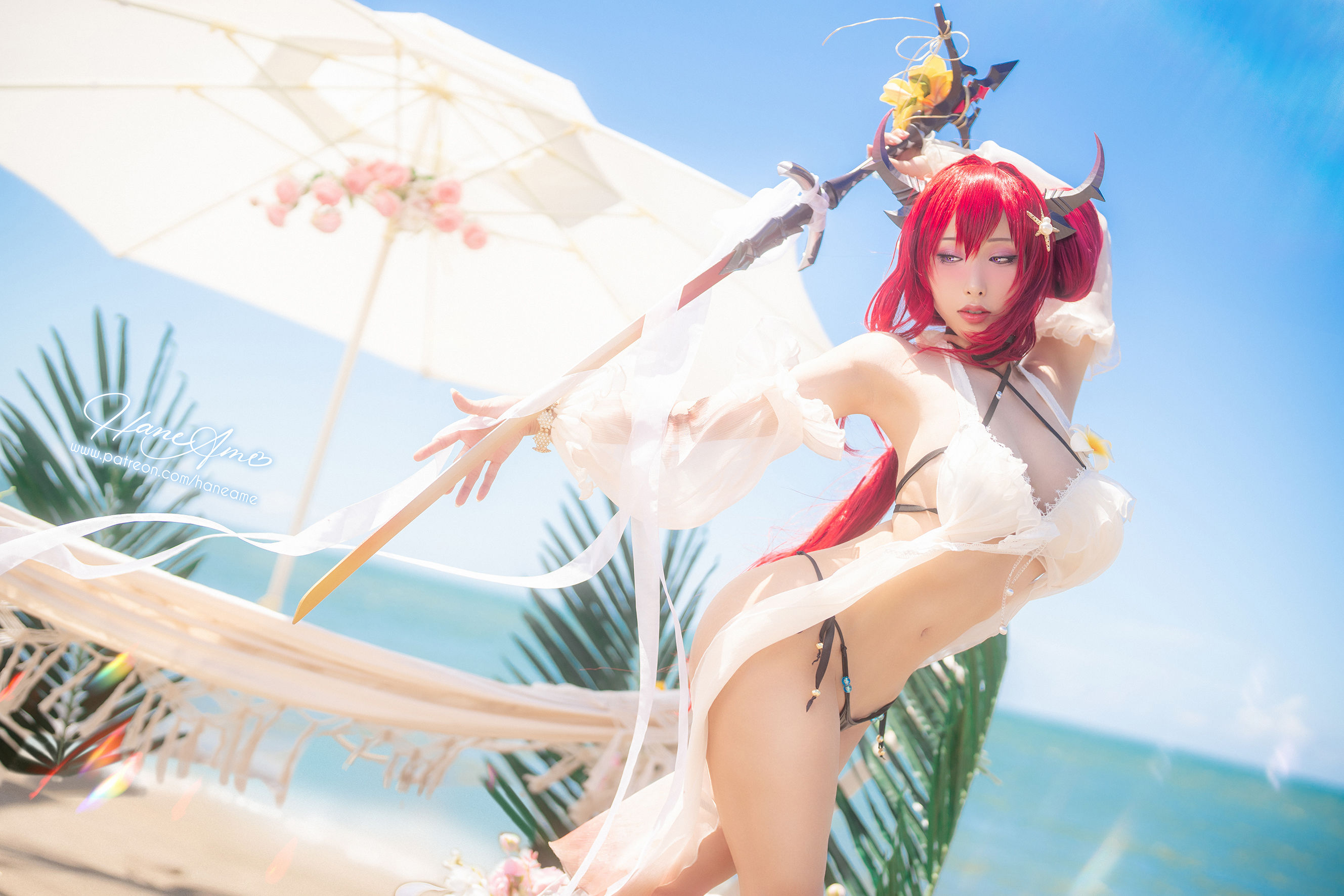 [福利COS] Hane Ame 雨波写真 - Arknights Surtr 泳裝