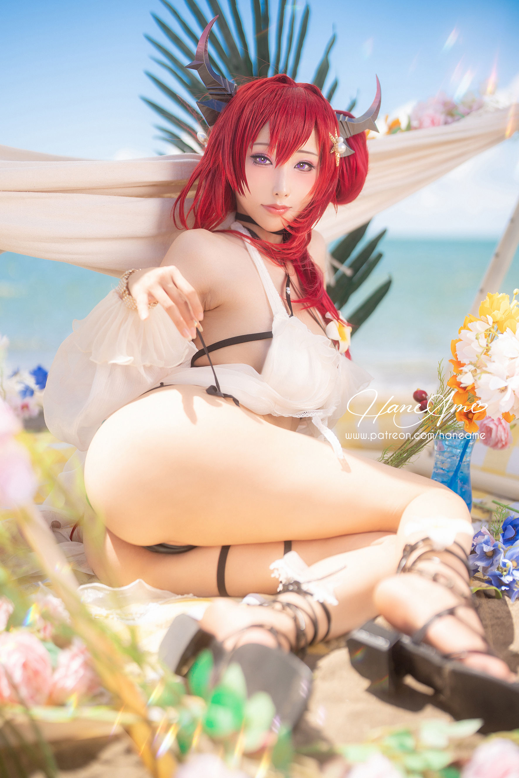 [福利COS] Hane Ame 雨波写真 - Arknights Surtr 泳裝