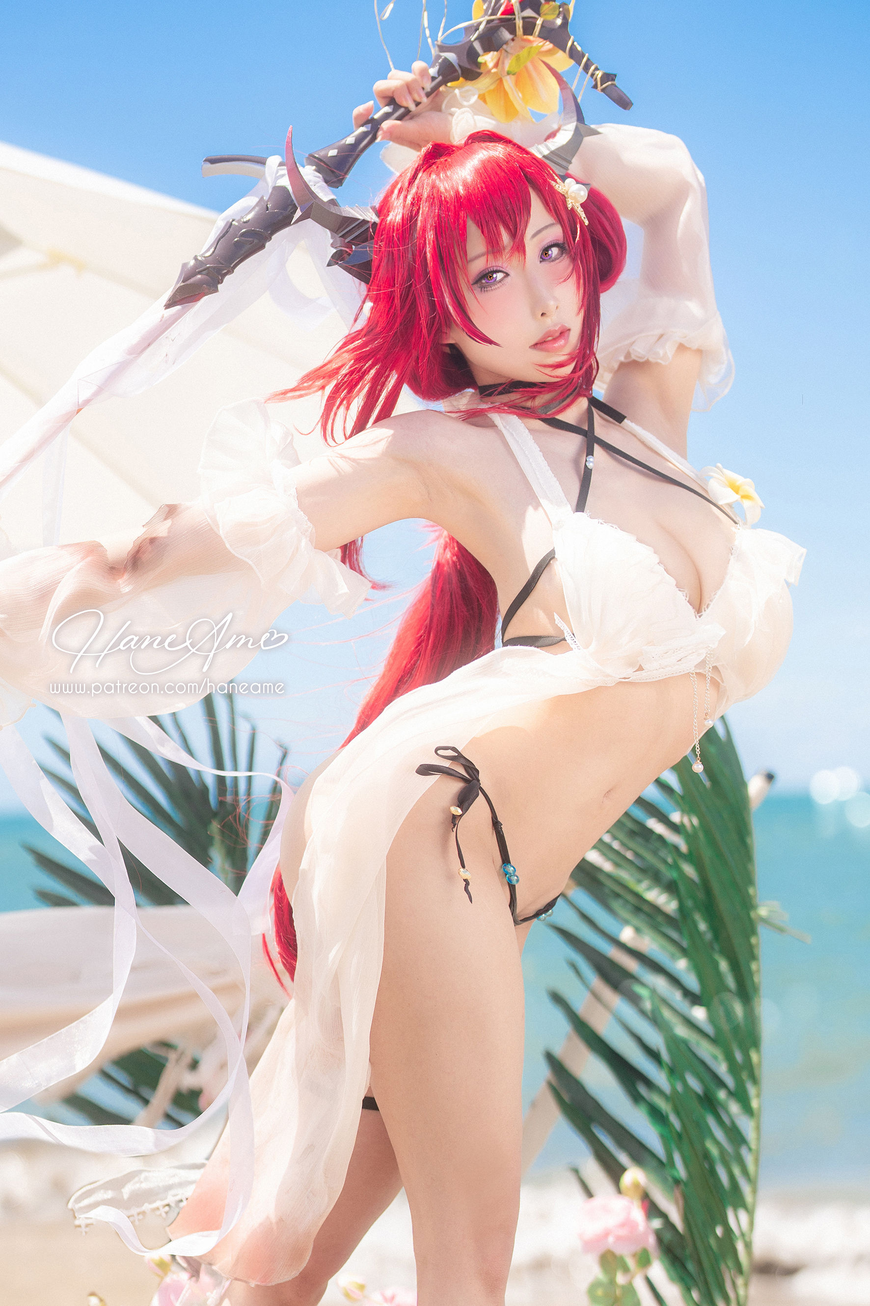 [福利COS] Hane Ame 雨波写真 - Arknights Surtr 泳裝