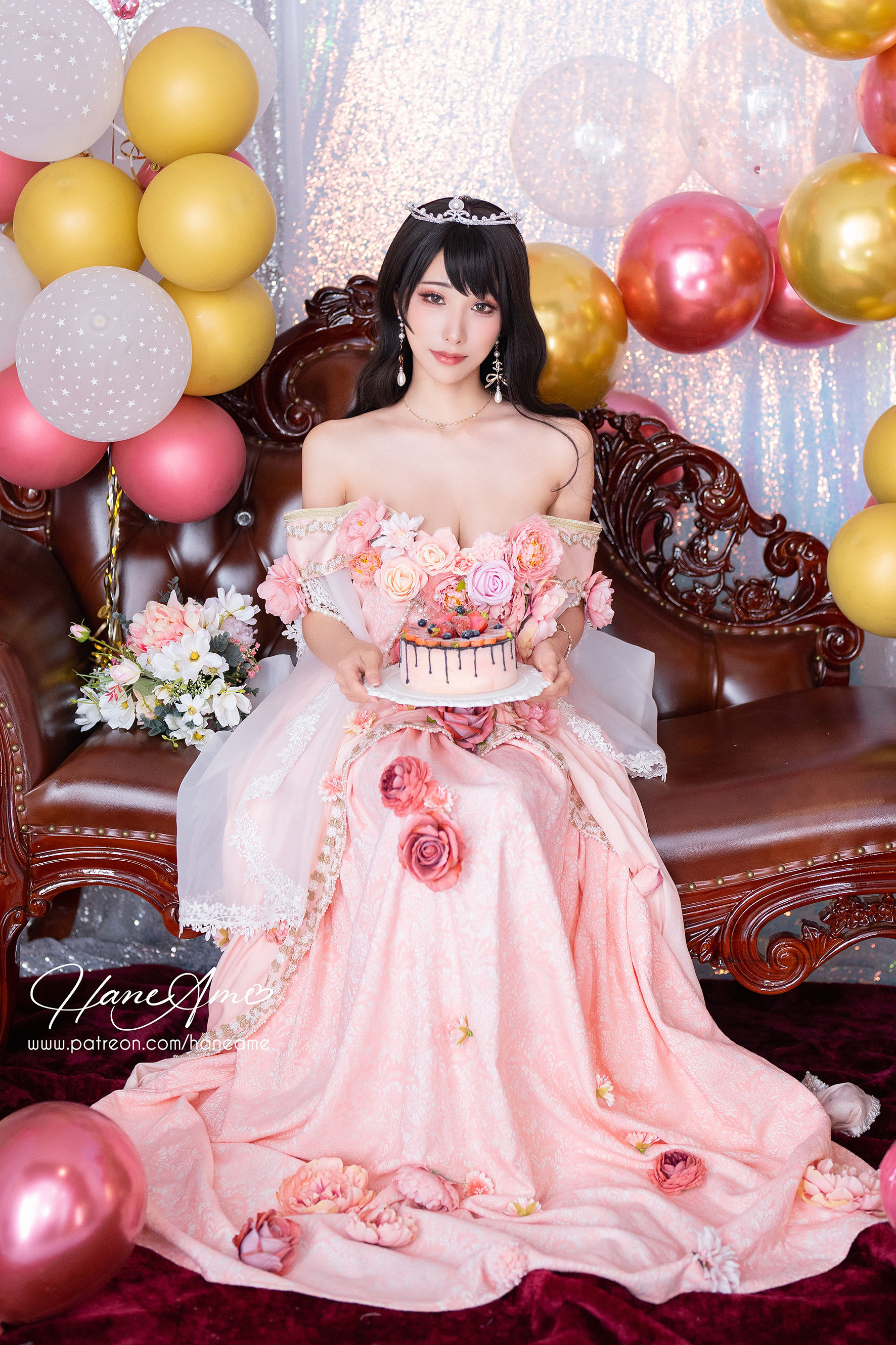 [福利COS] Hane Ame 雨波写真 - 生日礼服