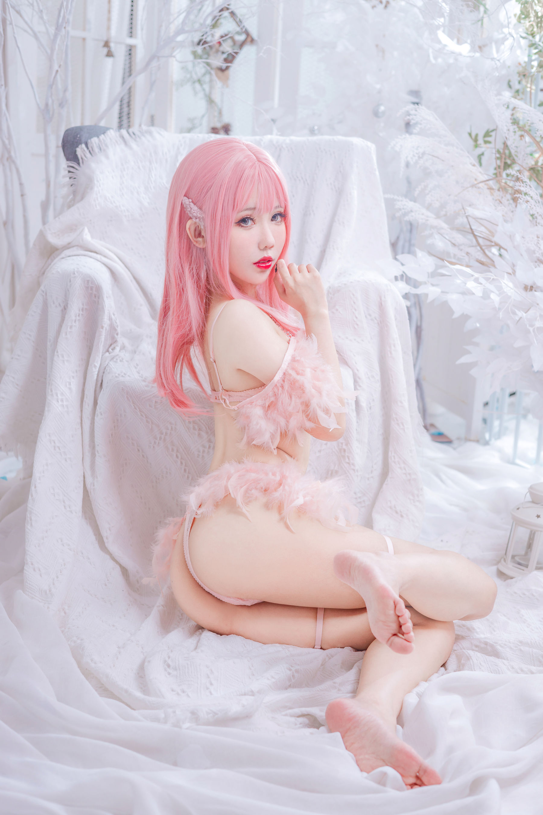 [福利COS] 仙女月 - 粉色内衣