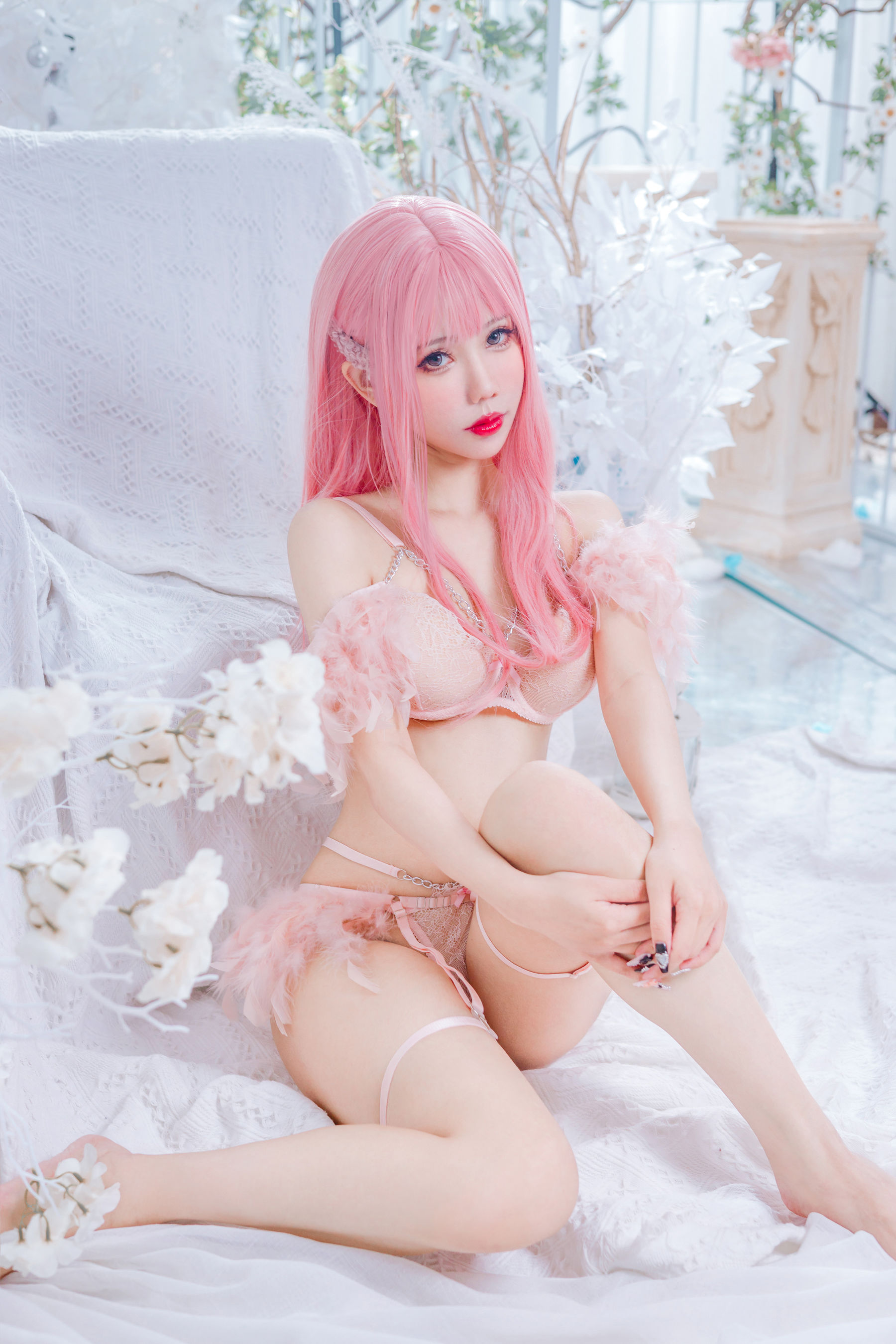 [福利COS] 仙女月 - 粉色内衣