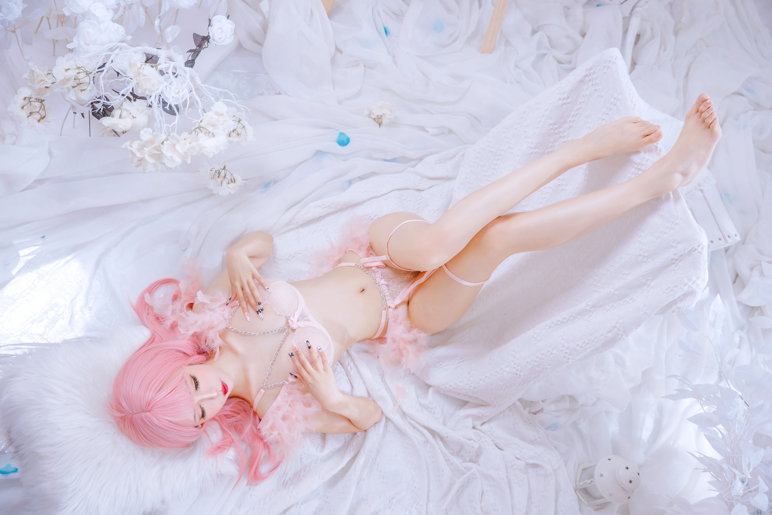 [福利COS] 仙女月 - 粉色内衣