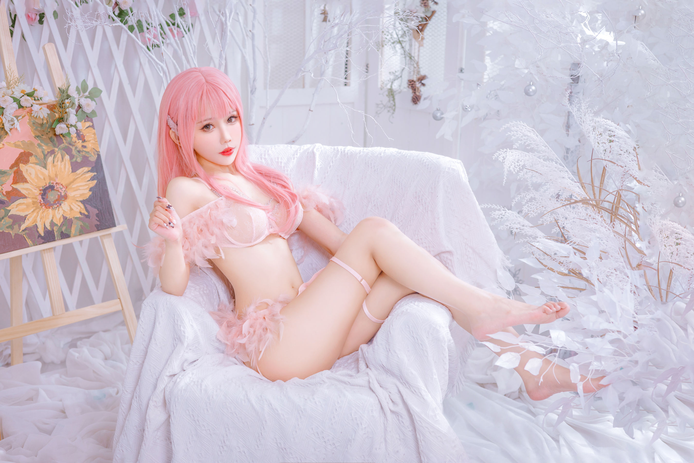 [福利COS] 仙女月 - 粉色内衣