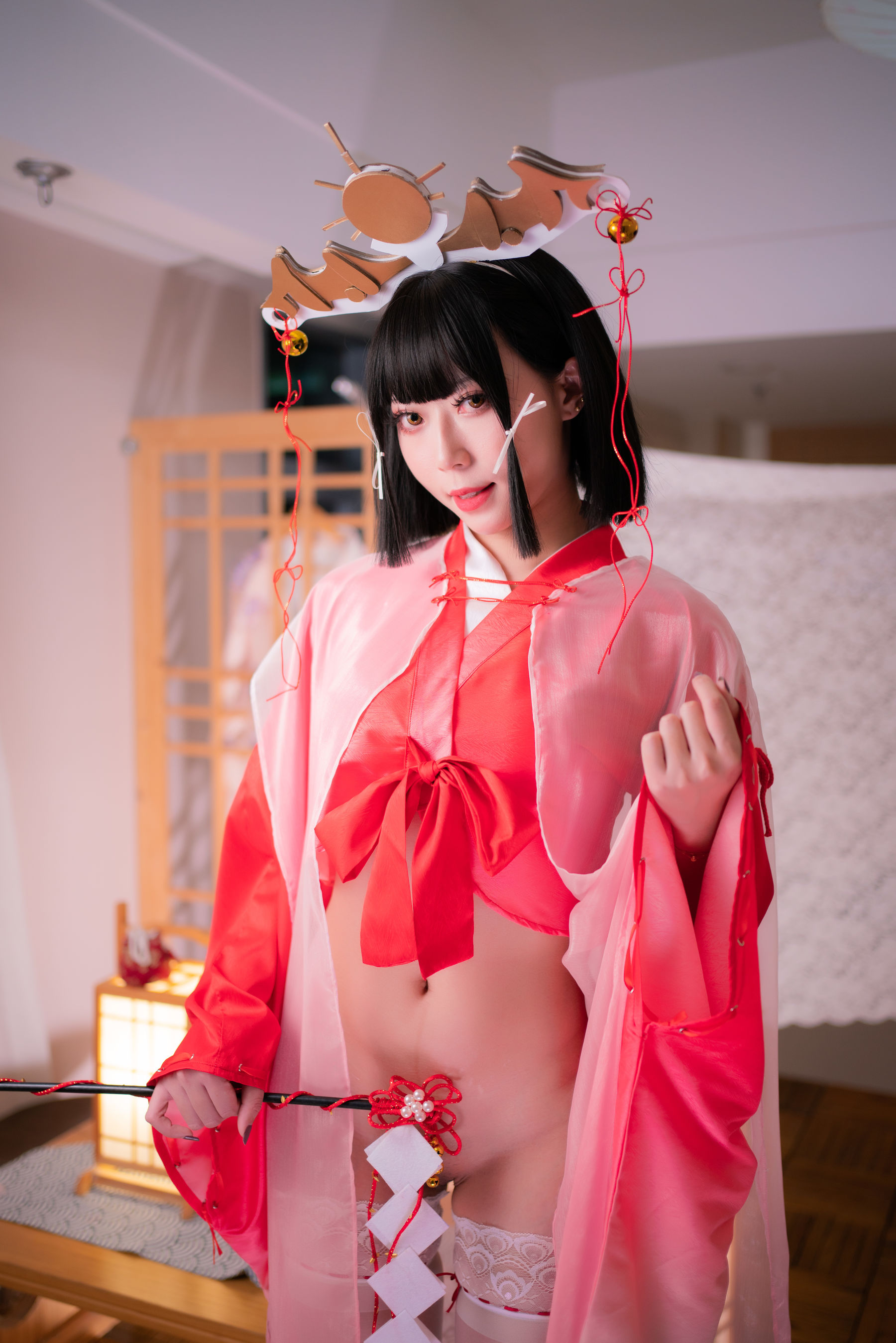 [福利COS] 动漫博主Money冷冷 - 辉夜巫女
