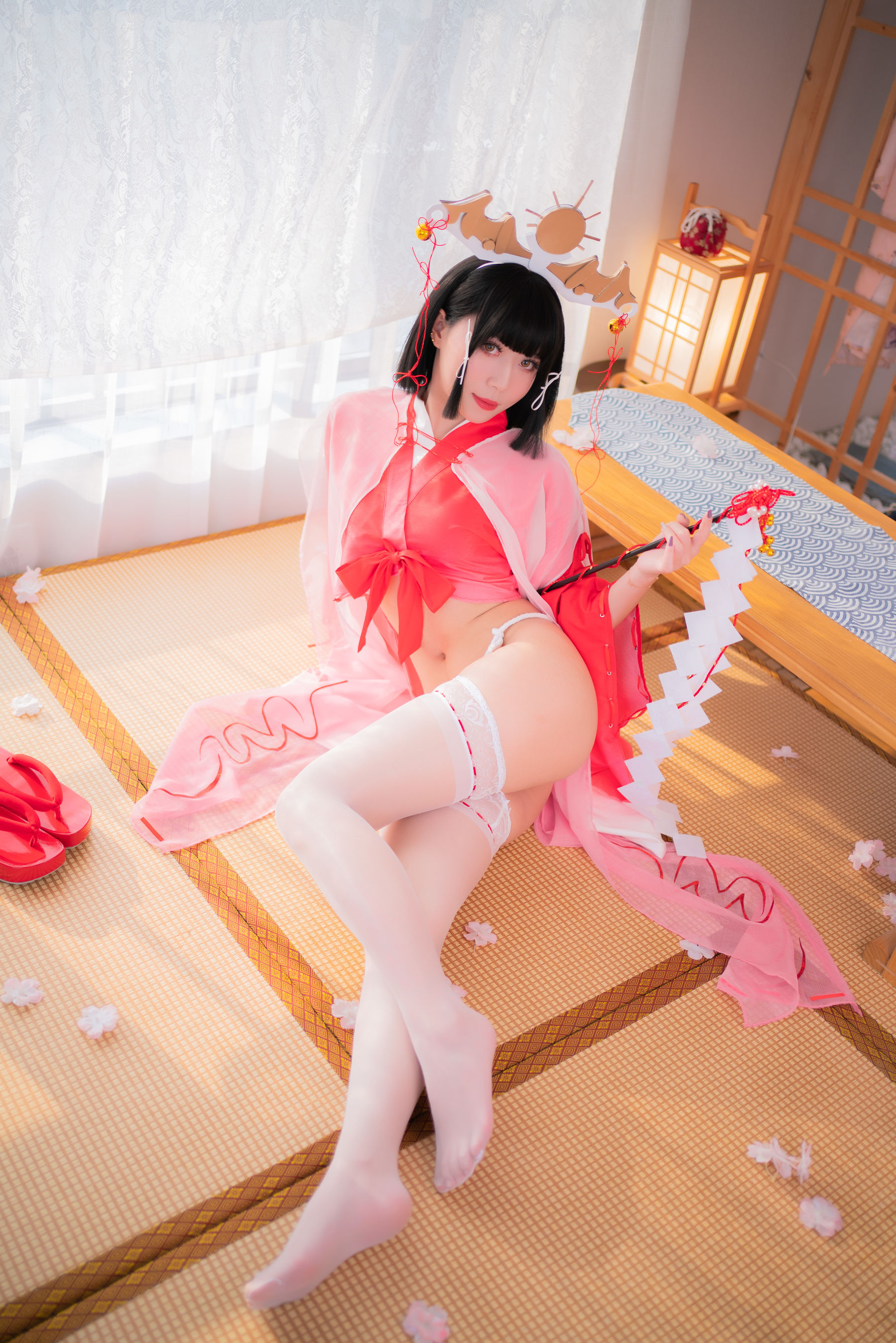 [福利COS] 动漫博主Money冷冷 - 辉夜巫女