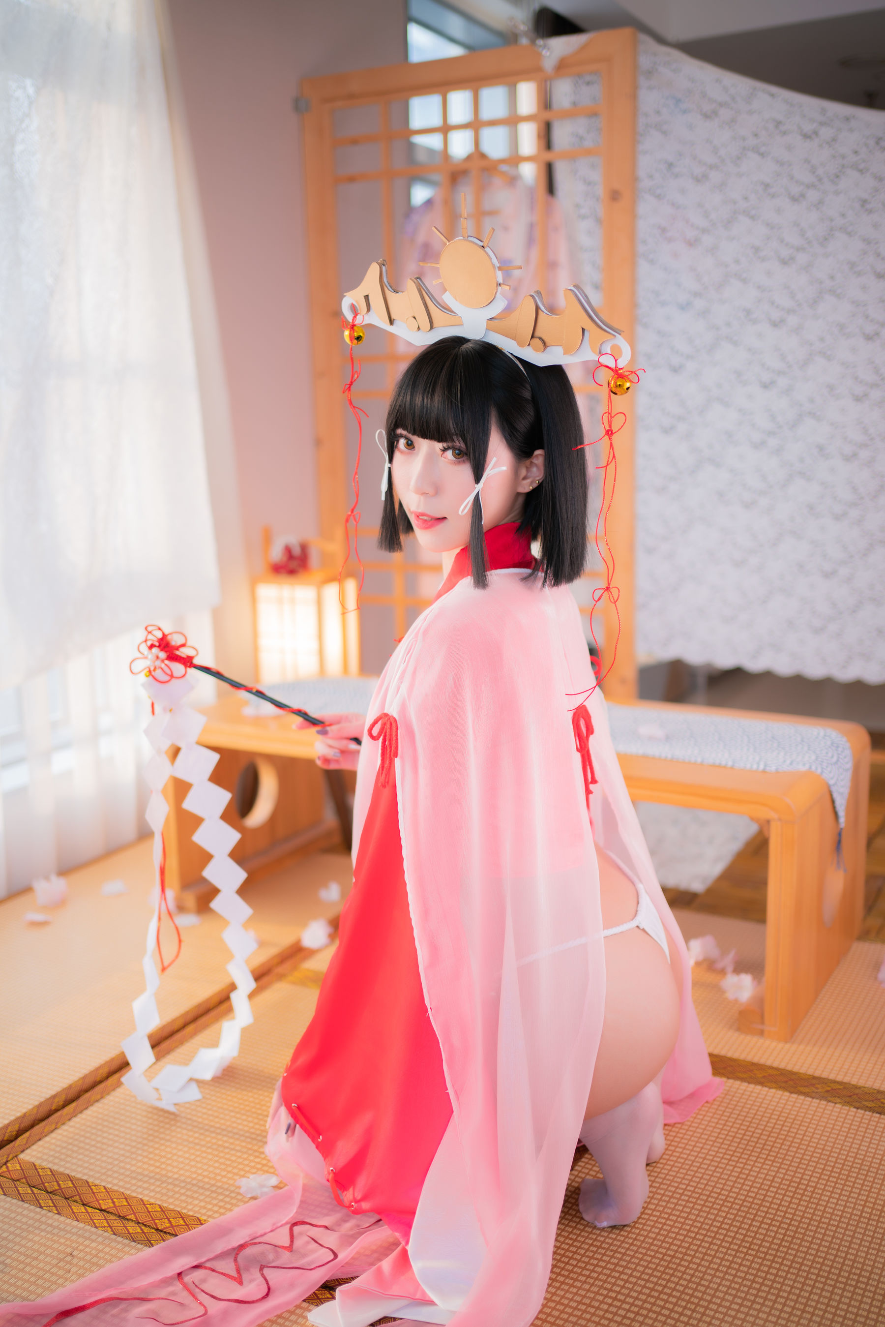 [福利COS] 动漫博主Money冷冷 - 辉夜巫女