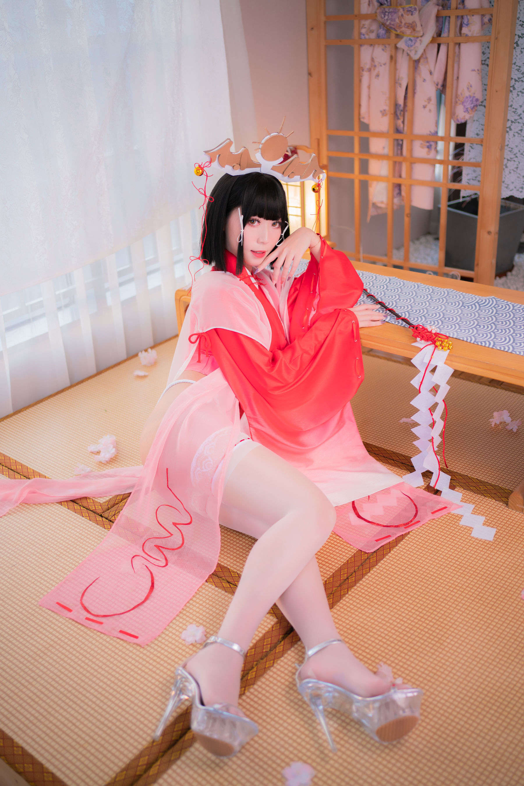 [福利COS] 动漫博主Money冷冷 - 辉夜巫女