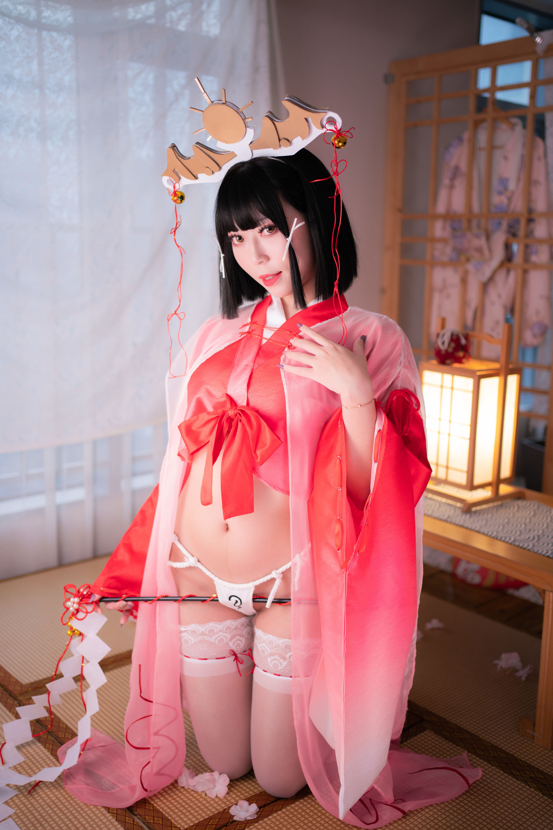 [福利COS] 动漫博主Money冷冷 - 辉夜巫女