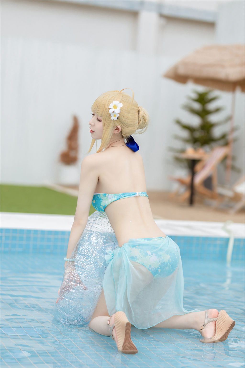 [福利COS] 动漫博主封疆疆v - 阿尔托莉雅・潘德拉贡 泳装