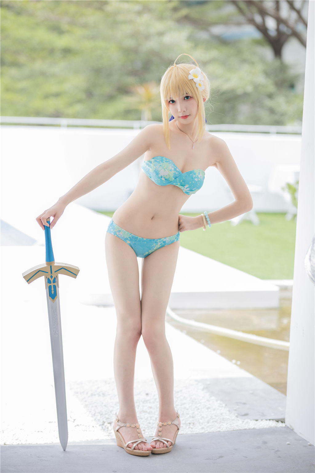 [福利COS] 动漫博主封疆疆v - 阿尔托莉雅・潘德拉贡 泳装