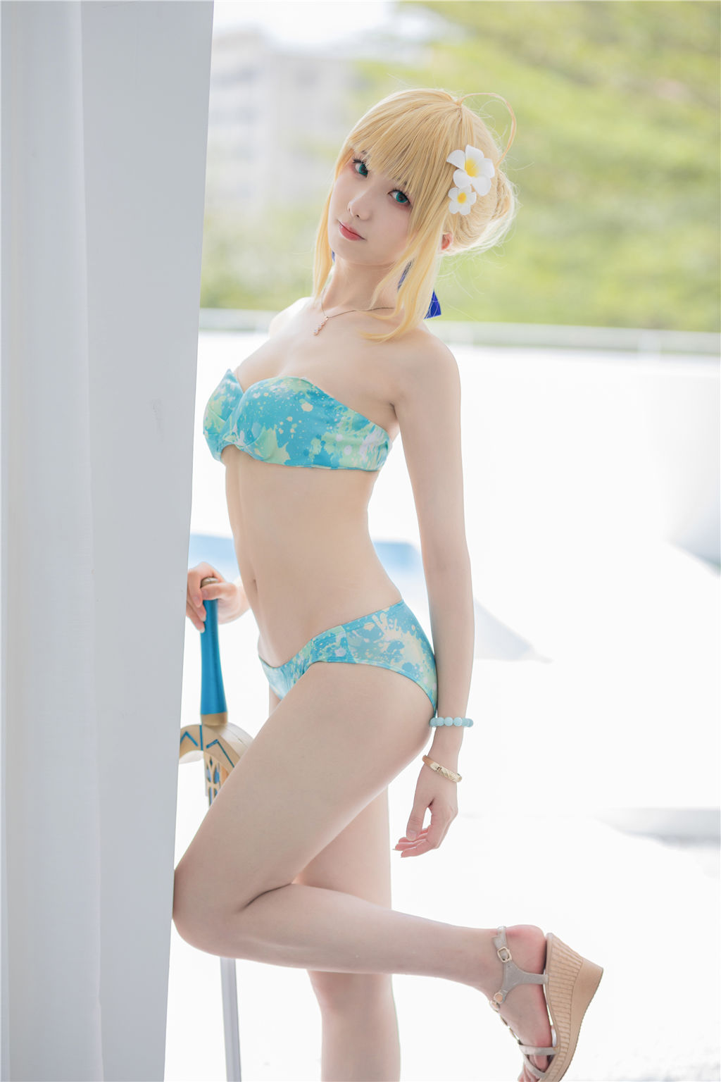 [福利COS] 动漫博主封疆疆v - 阿尔托莉雅・潘德拉贡 泳装